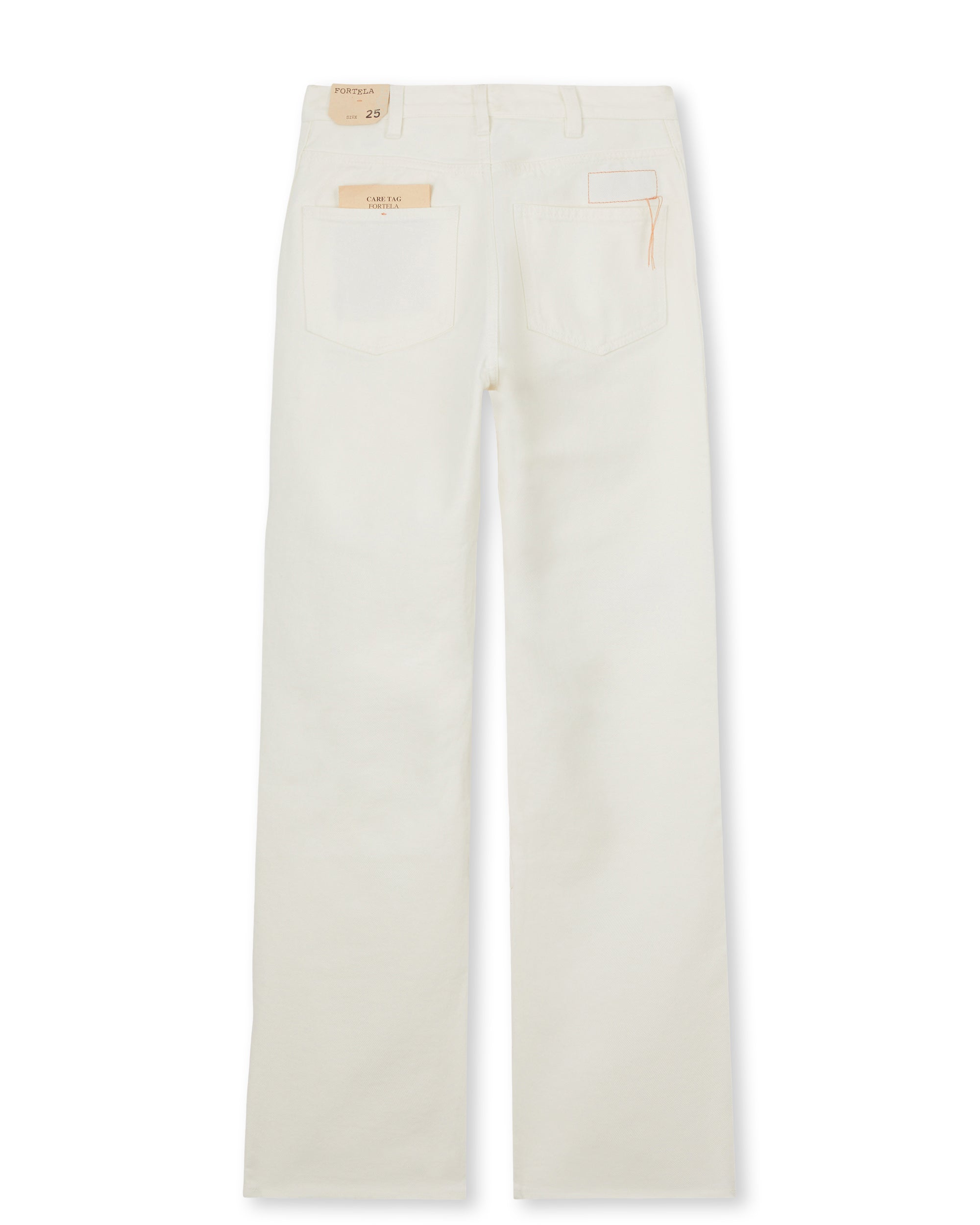 Janej Trousers Bootcut Bull Cotton White