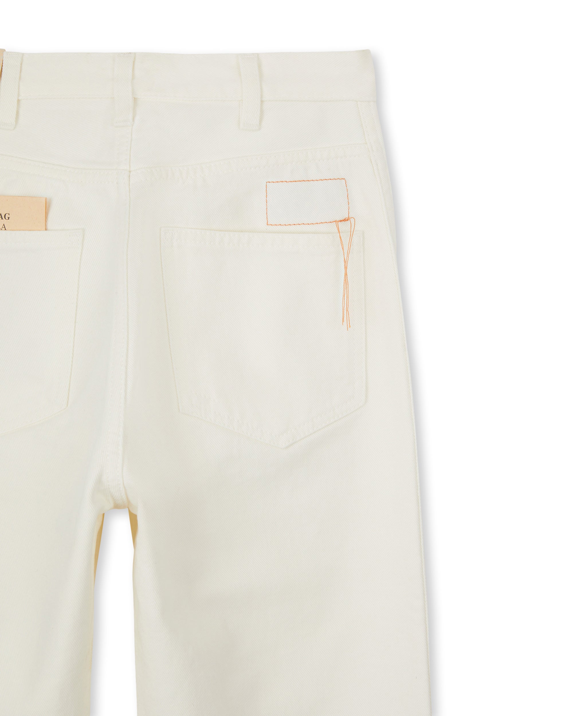 Janej Pantaloni Bootcut In Bull di Cotone White