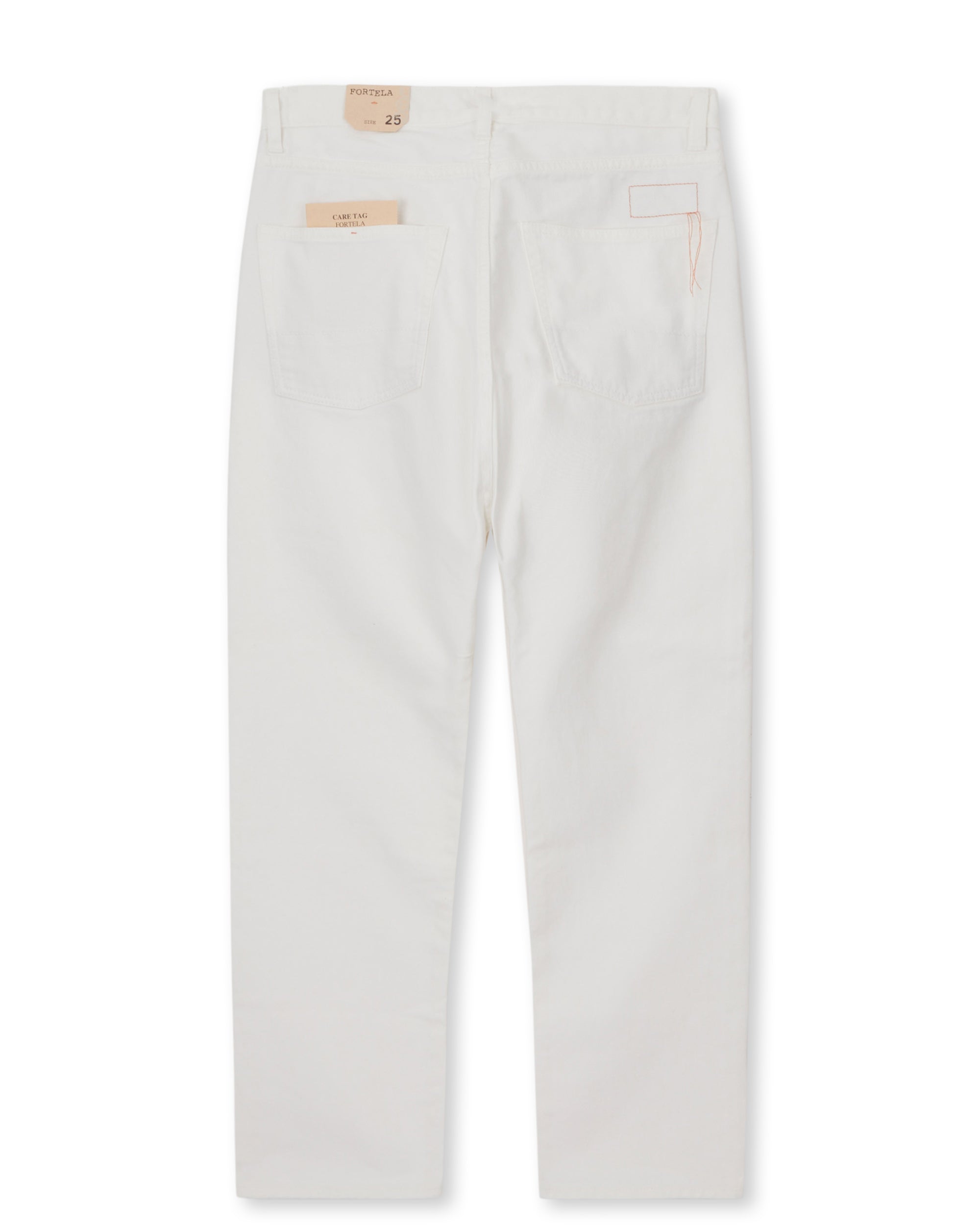 965 John Pantaloni 5 Tasche in Denim Ecrù