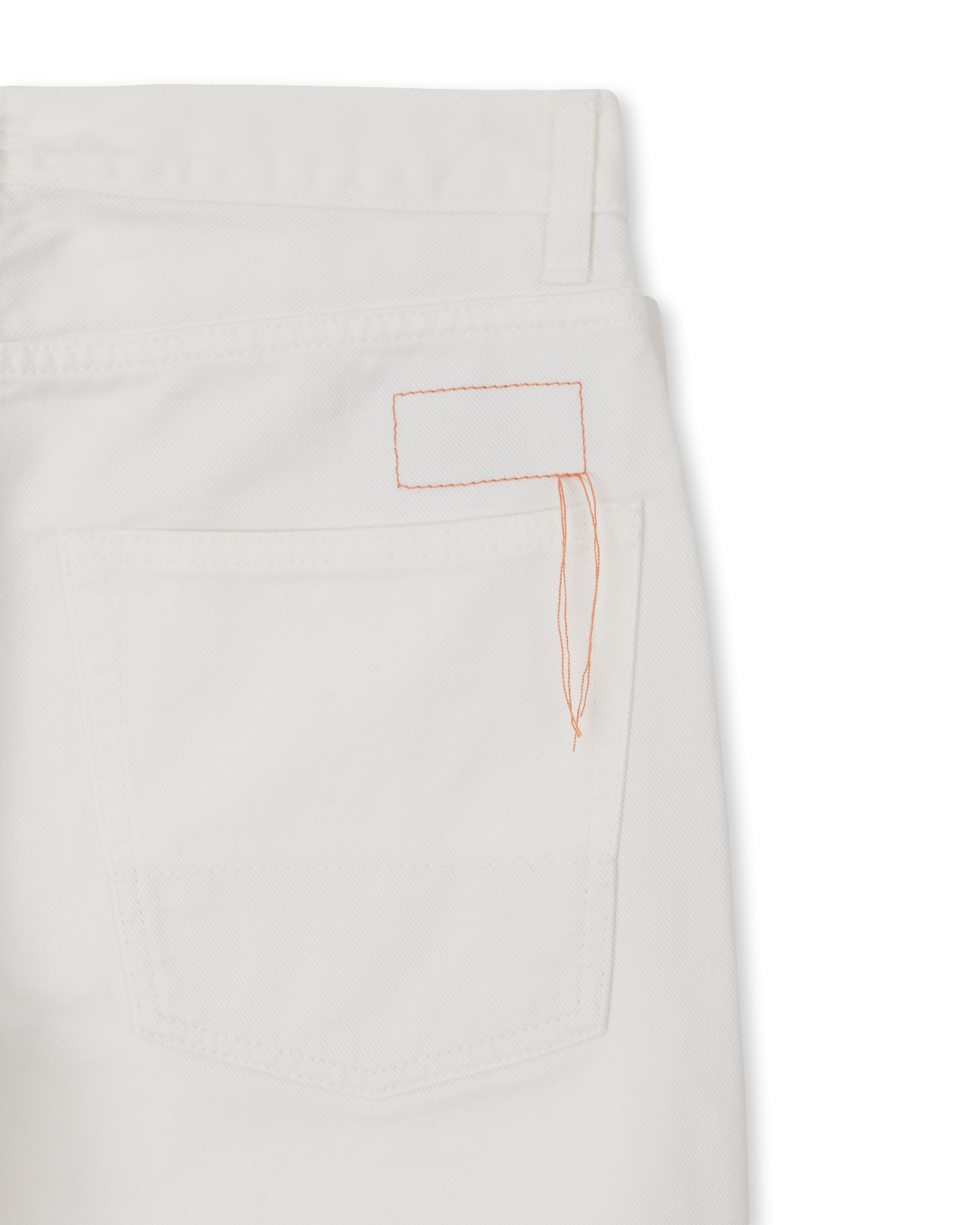 965 John Pantaloni 5 Tasche in Denim Ecrù