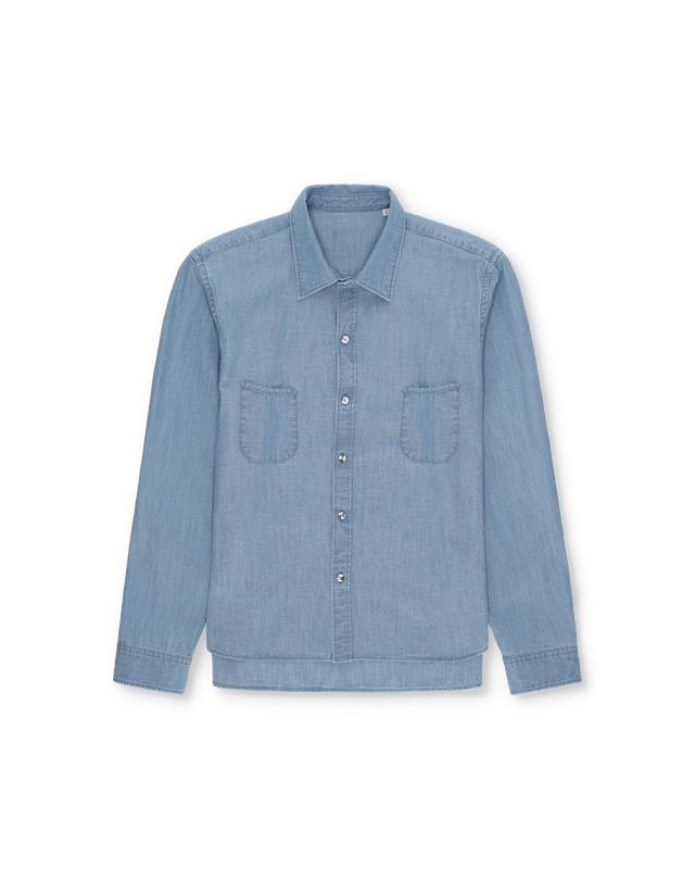 Liam Camicia In Chambray con Taschino Stondato