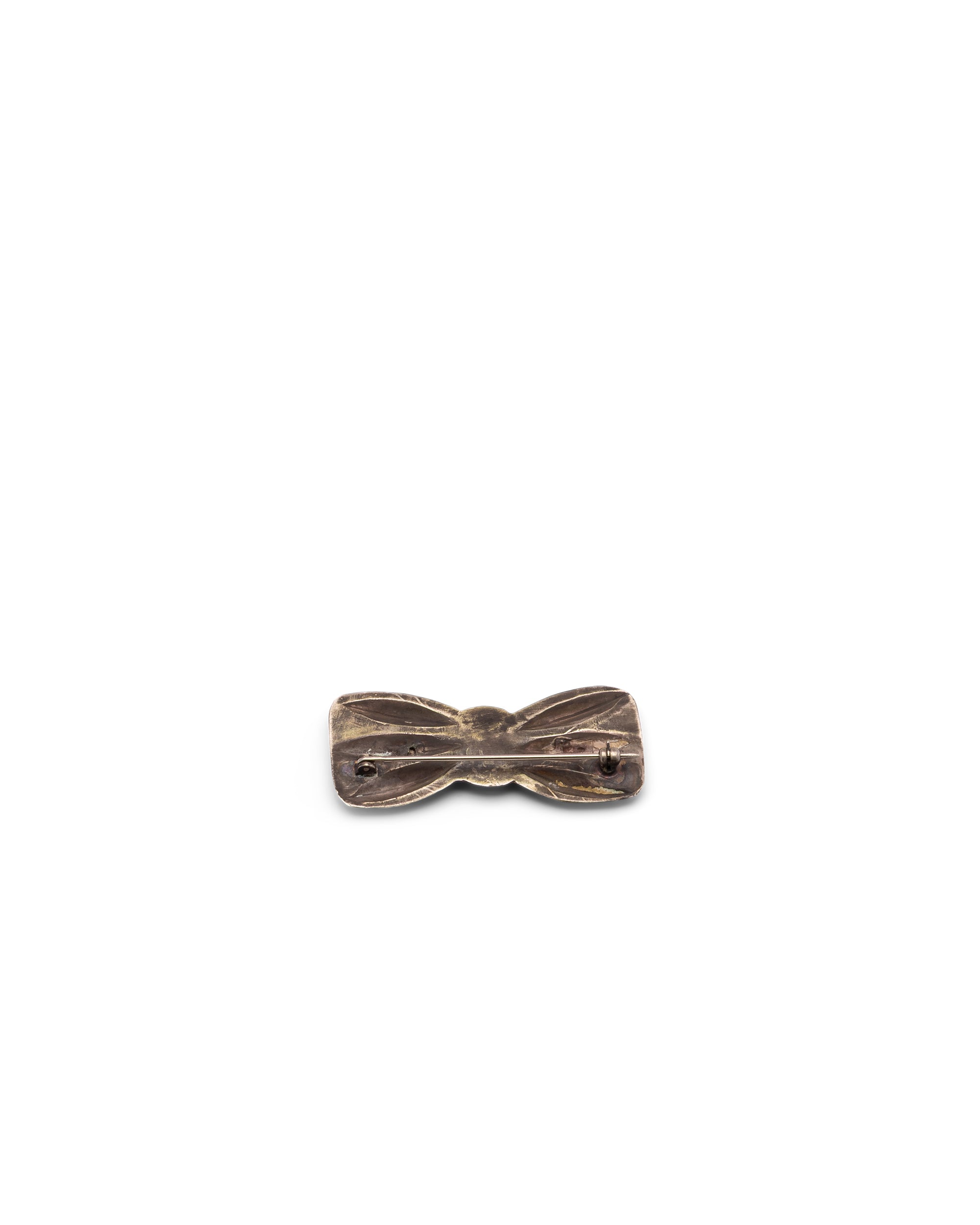 Antique Silver Pin with Central Turquoise Stone