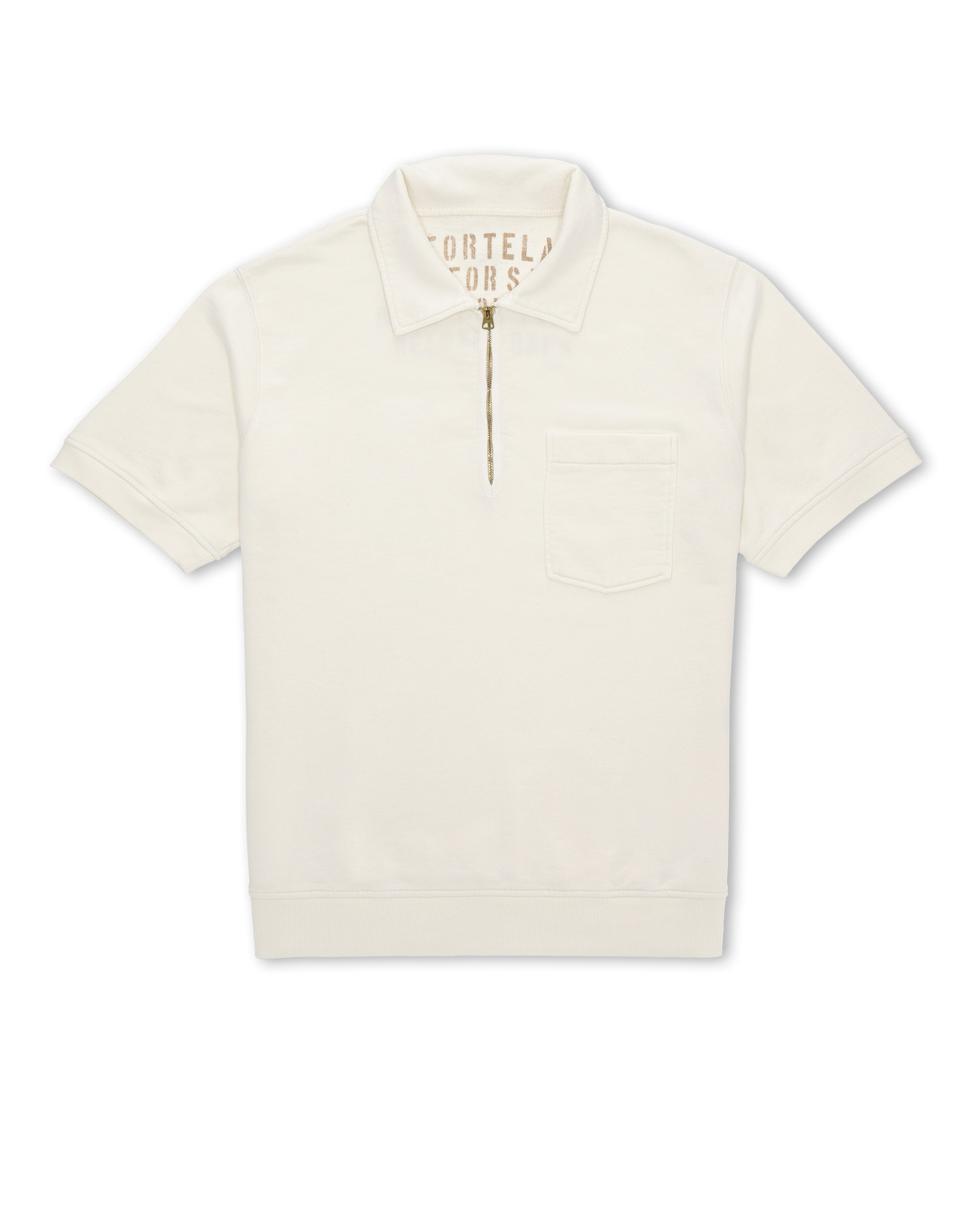 Yalepm Polo In Jersey Garzato Con Zip a Maniche Corte