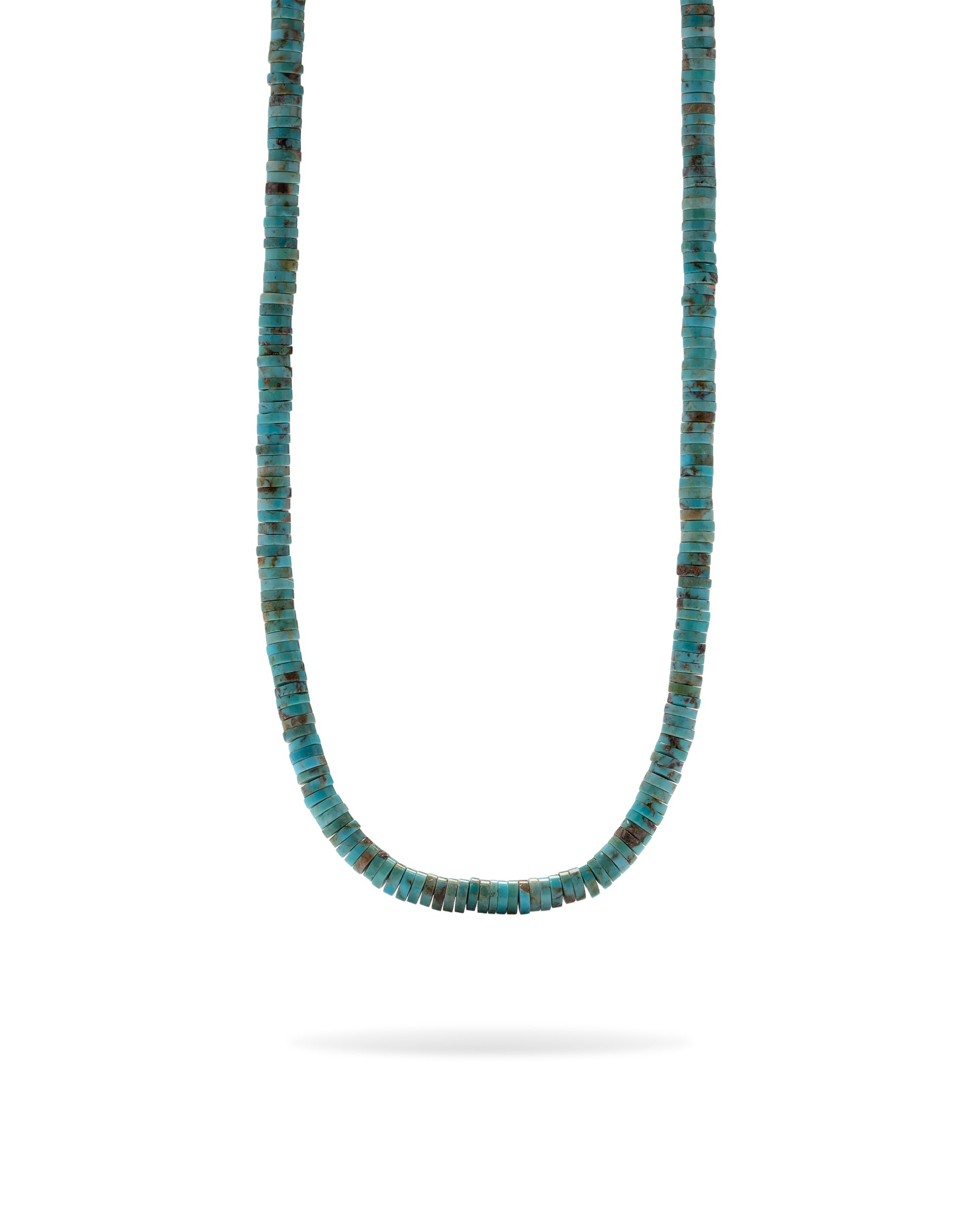 Long Natural Turquoise Bead Necklace