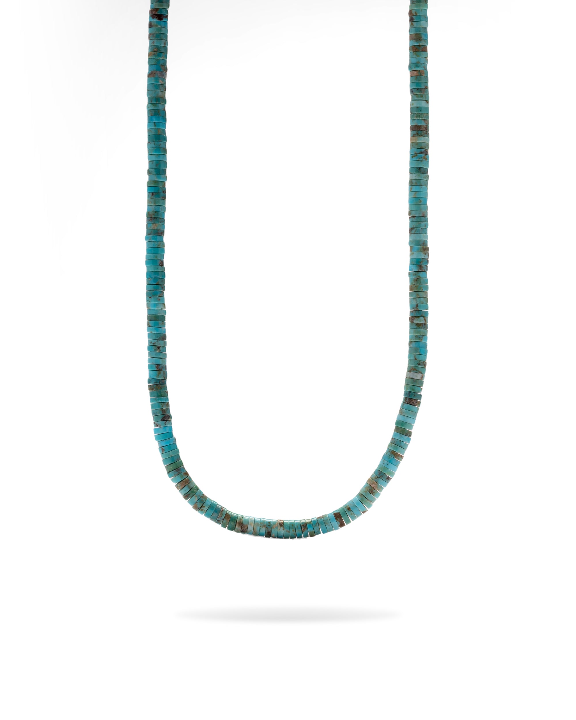 Extra-long Natural Turquoise Bead Necklace
