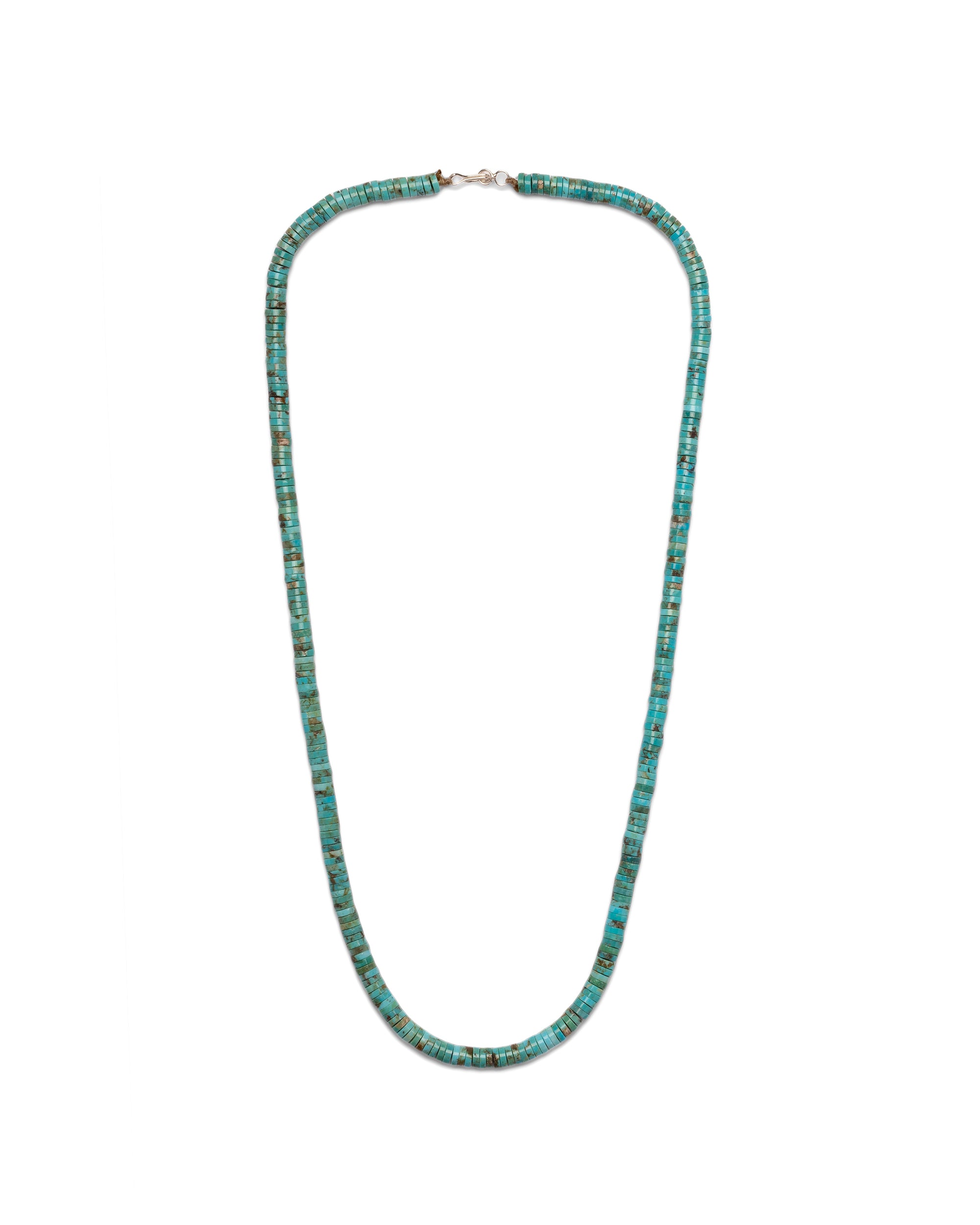 Extra-long Natural Turquoise Bead Necklace