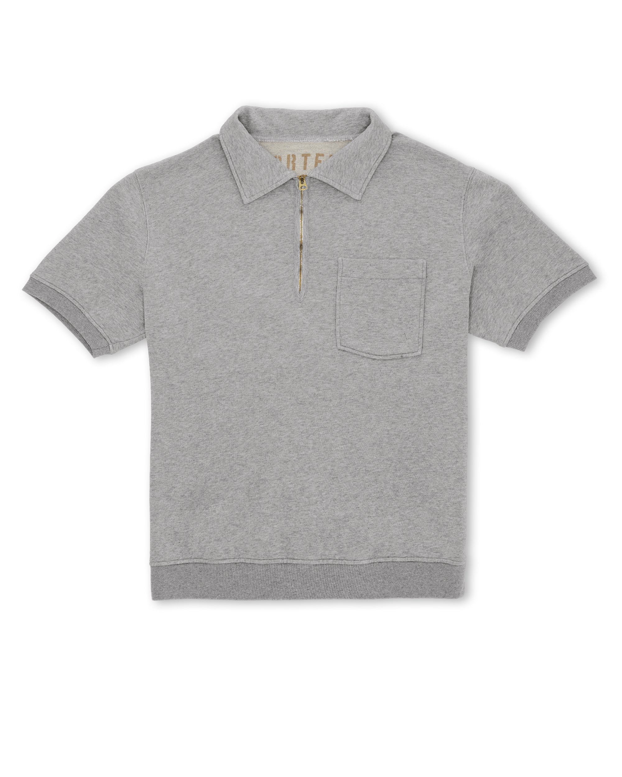 Yalepm Polo In Jersey Garzato Con Zip a Maniche Corte