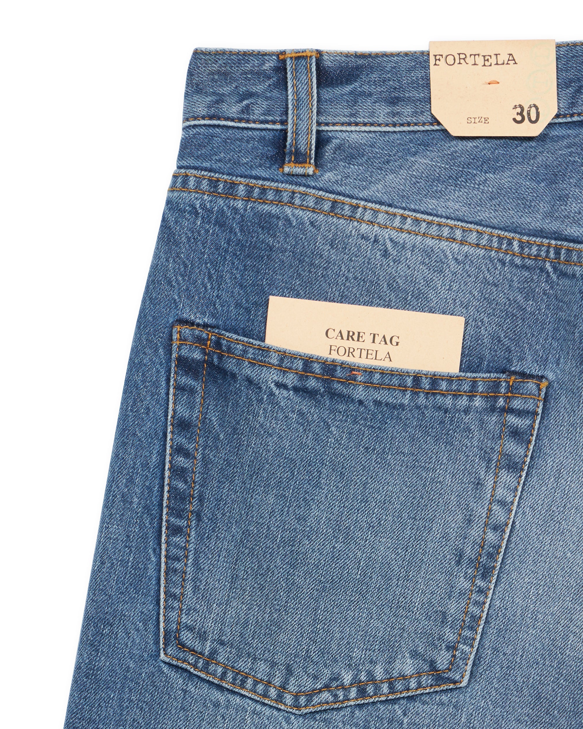 911 Superjohn Japan Denim Selvedge 5-pocket High-waisted Stone Wash