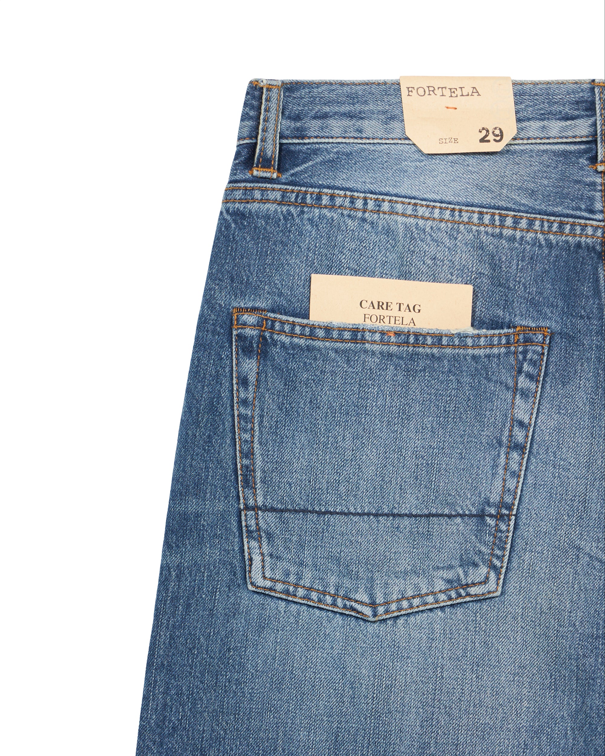 911 Superjohn Japan Denim Cimosato 5 Tasche a Vita Alta Custom Wash