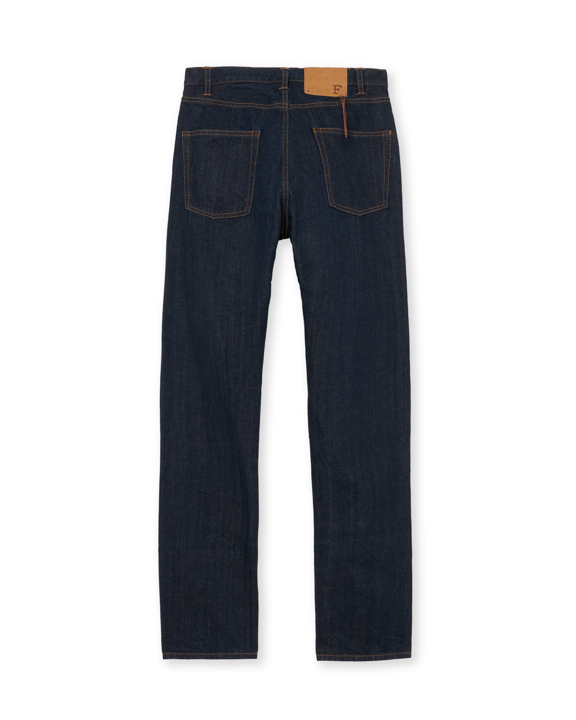 911 Superjohn Japan Denim Cimosato 5 Tasche a Vita Alta Indigo Rinse