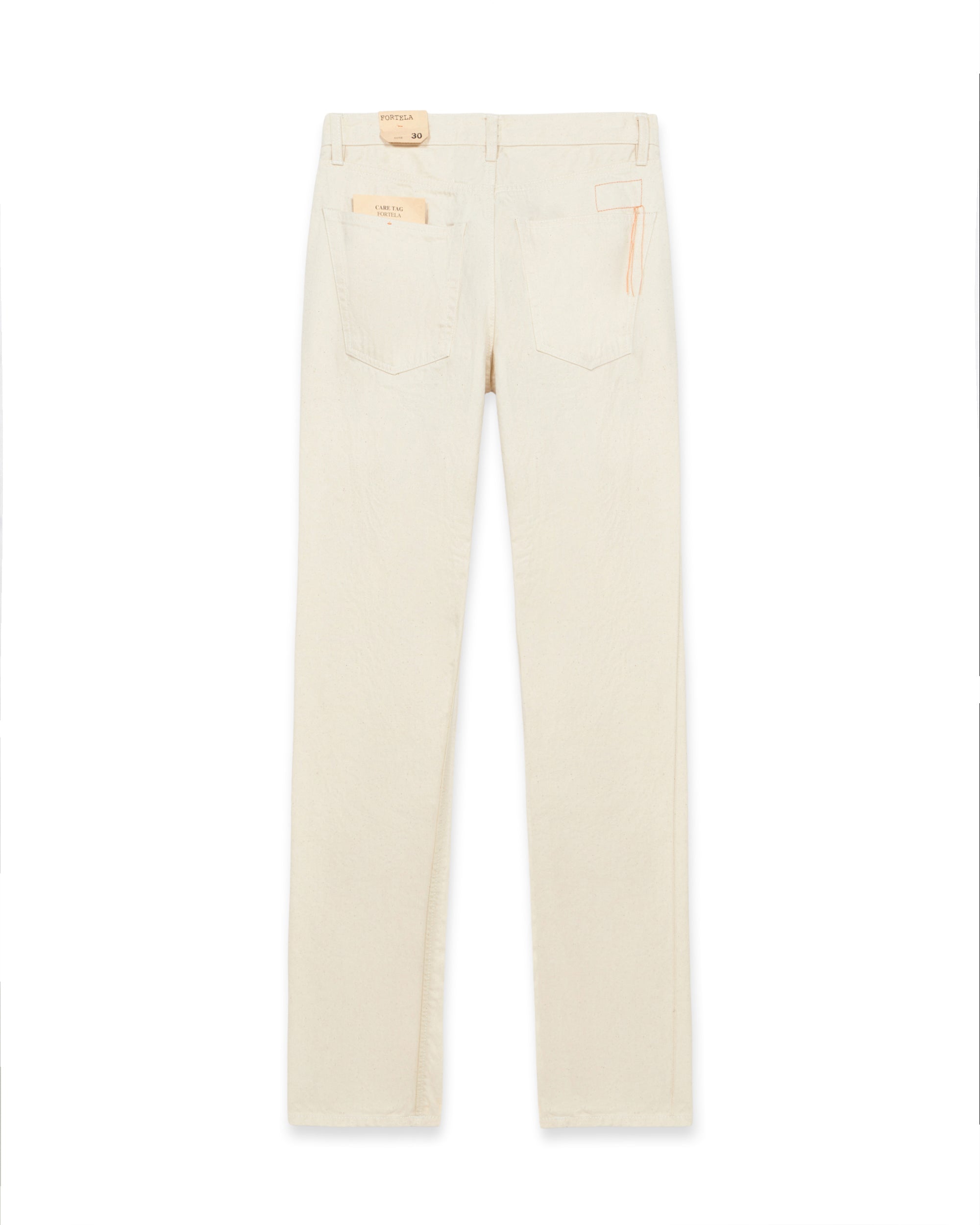 911 Superjohn Japan Denim Selvedge 5-pocket High-waisted Ecru'