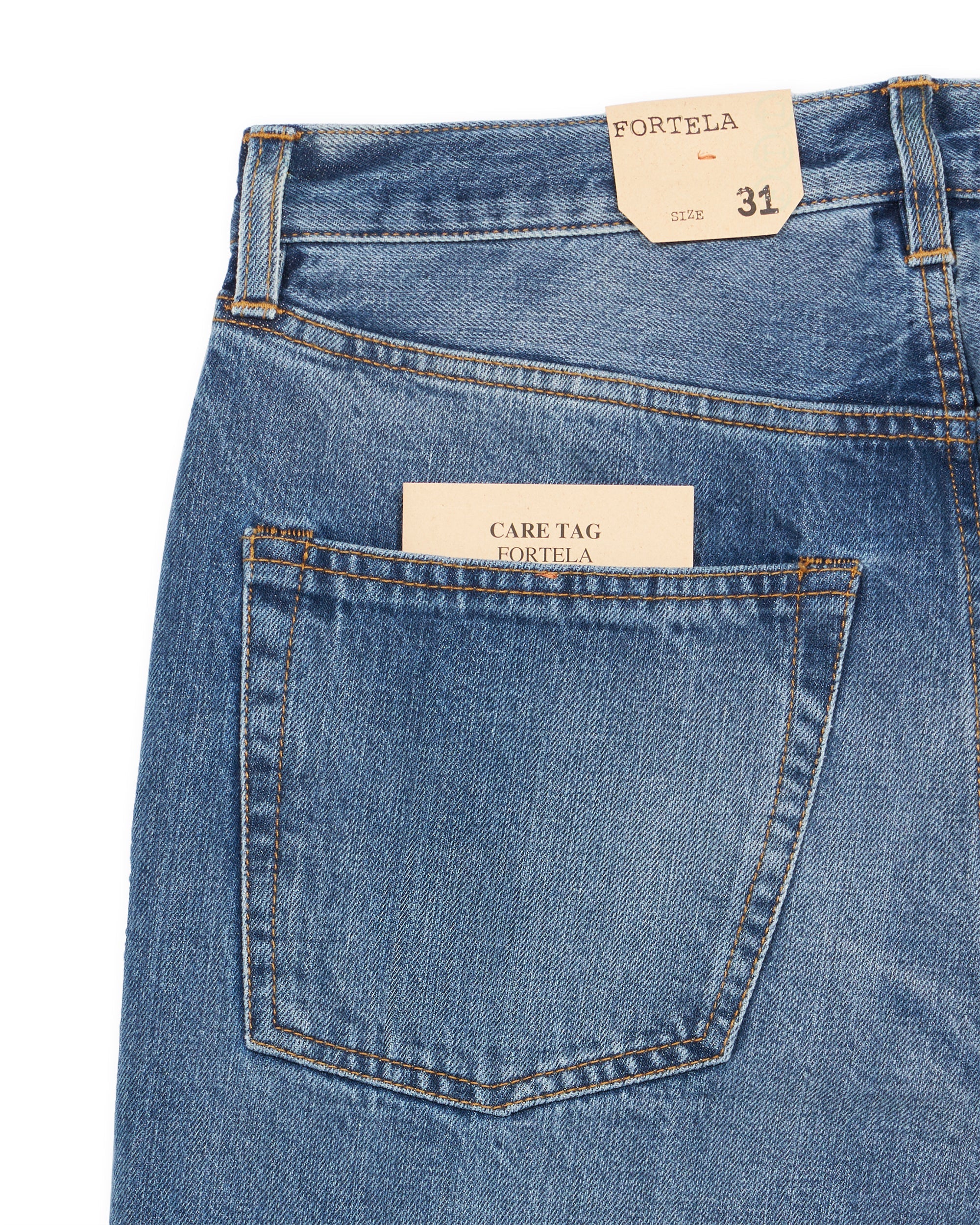 912 Johnd Japan Denim Cimosato 5 Tasche Regular Fit Stone Wash - L33''