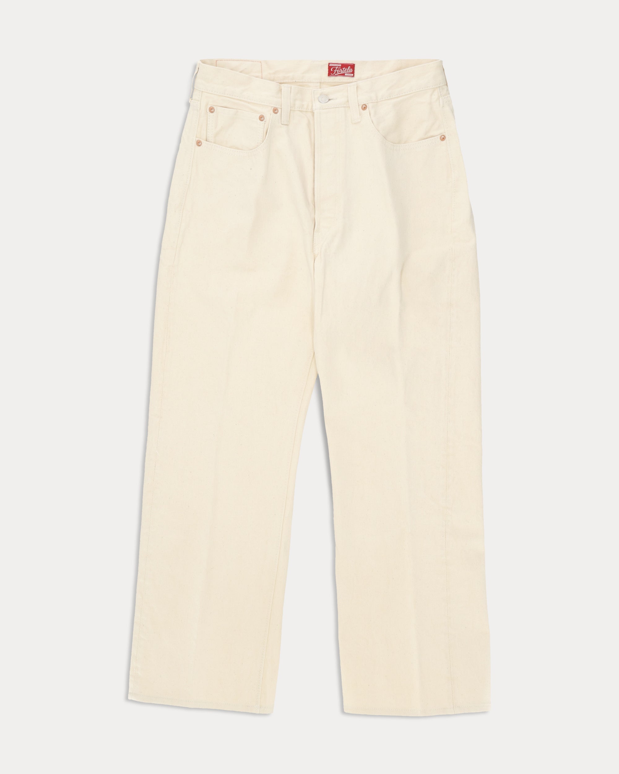 933 Barney Women Japan Denim Selvedge 5-pocket Loose Fit Ecrù