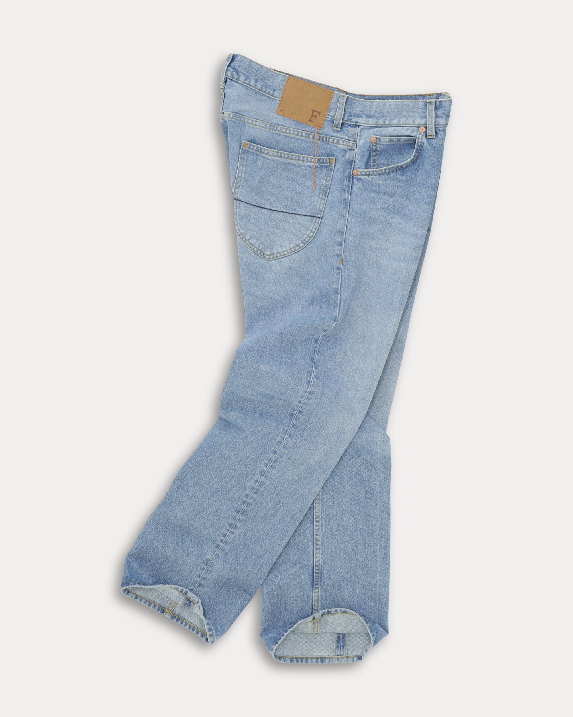 944 Jason Denim 5 Pocket High Waist Bleach Wash - L33''