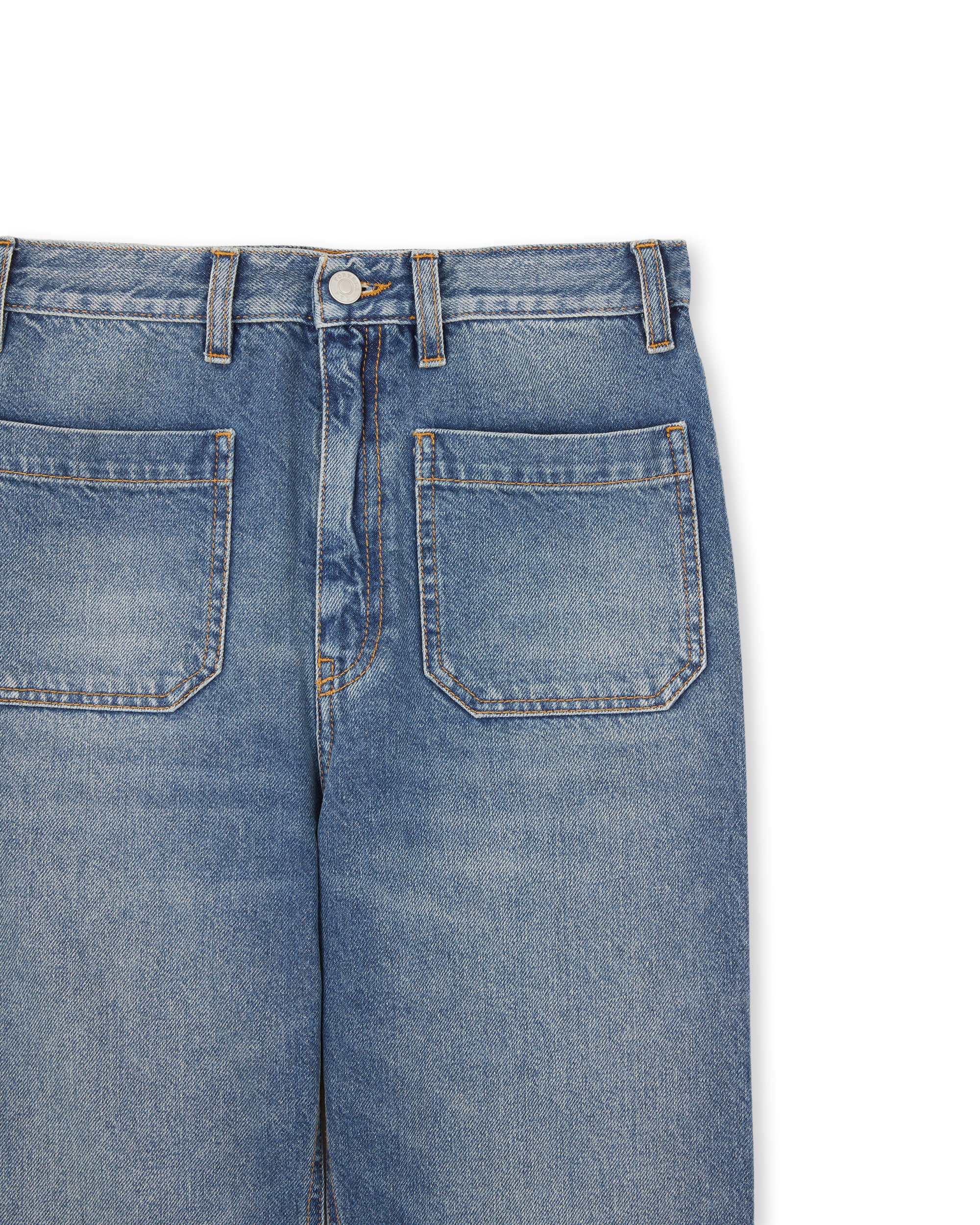Jane Pantaloni Bootcut In Denim Stone Wash
