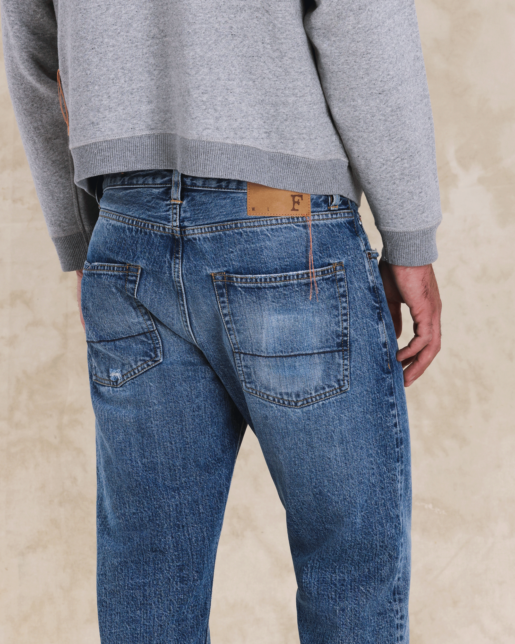 965 John Japan Denim Cimosato 5 Tasche Regular Fit Stone Wash