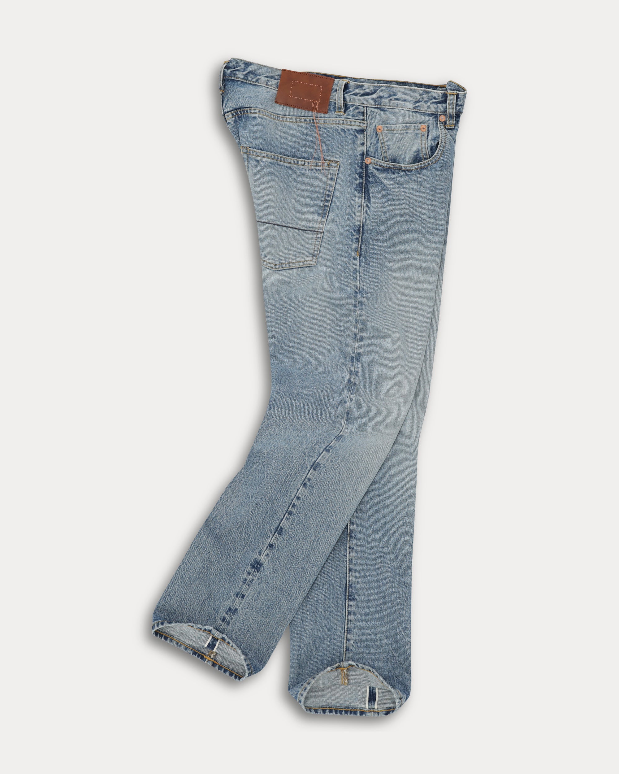 965 John Japan Denim Cimosato 5 Tasche Regular Fit Bleach Wash - L29''