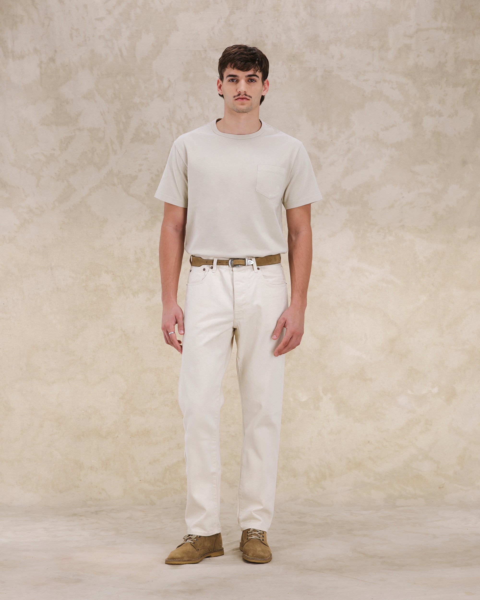 965 John Japan Denim Cimosato 5 Tasche Regular Fit Ecru'