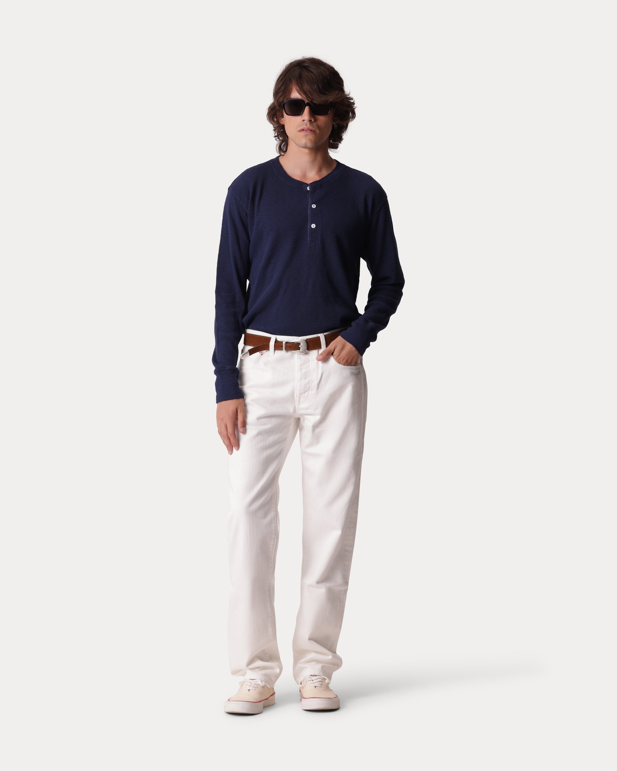 965 John Japan Selvedge Pockets Regular Fit White Denim - L33''