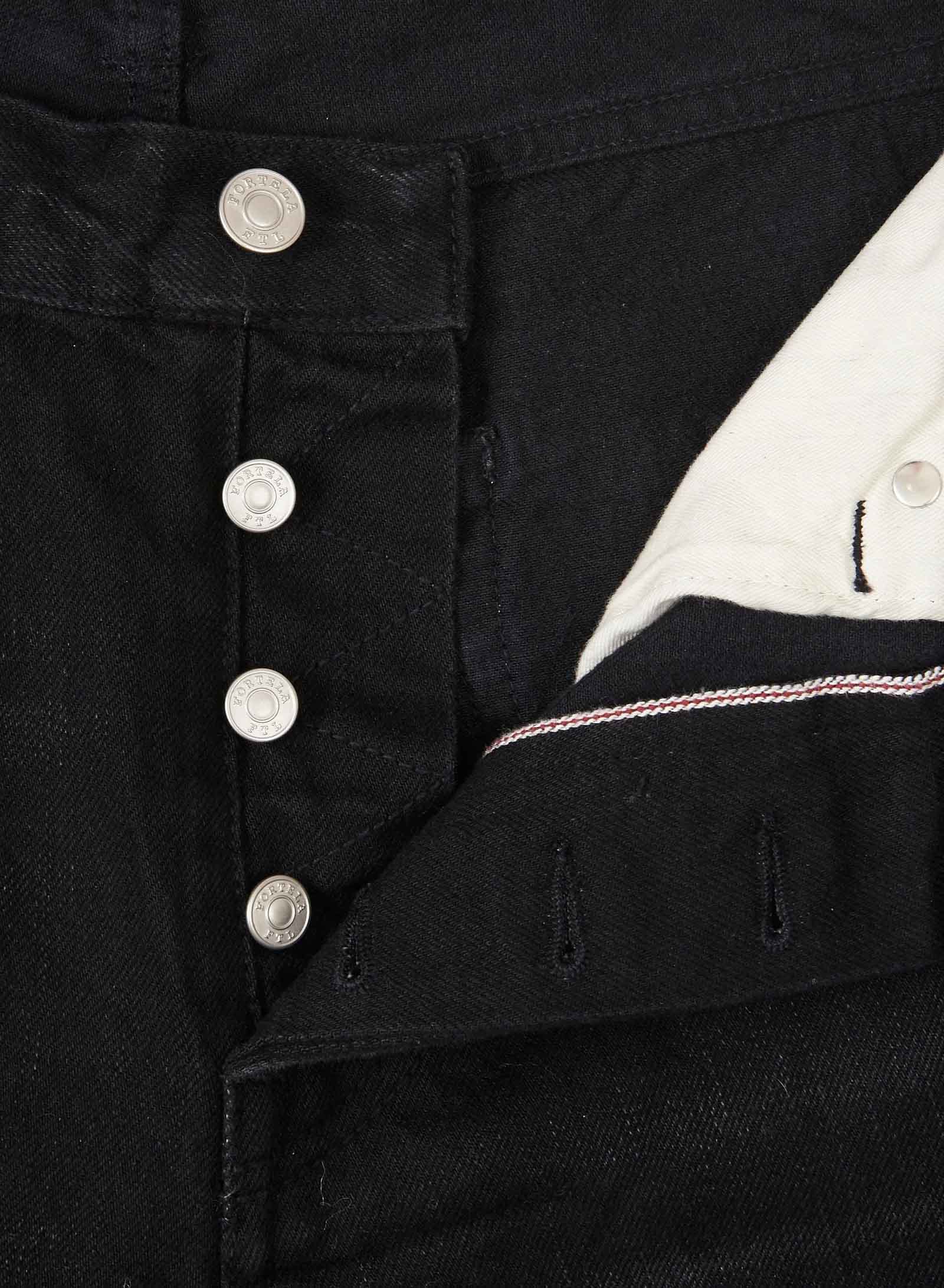 965 John Japan Denim Cimosato 5 Tasche Regular Fit Black - L33''