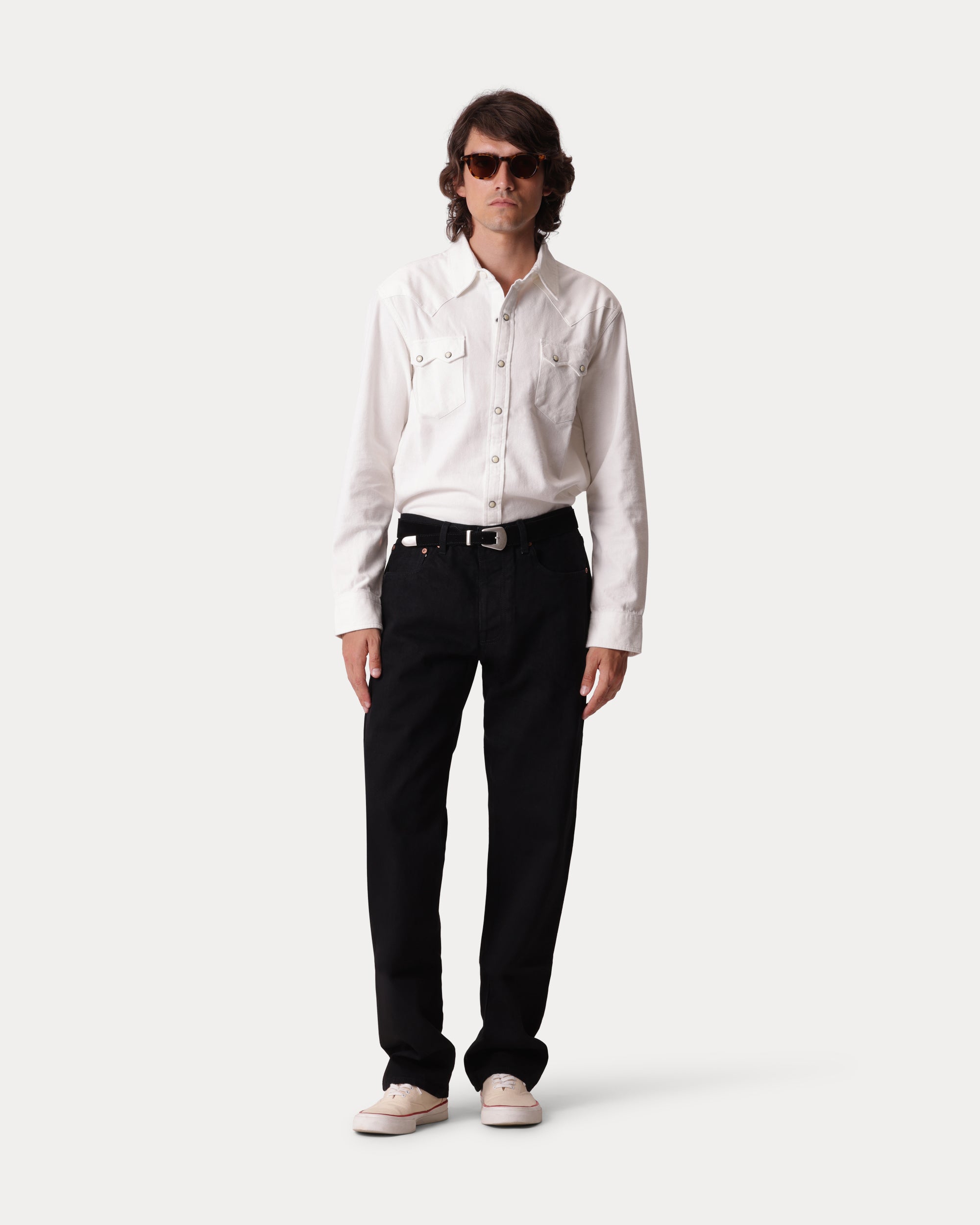 965 John Japan Selvedge Denim 5 Pocket Regular Fit Black - L33''
