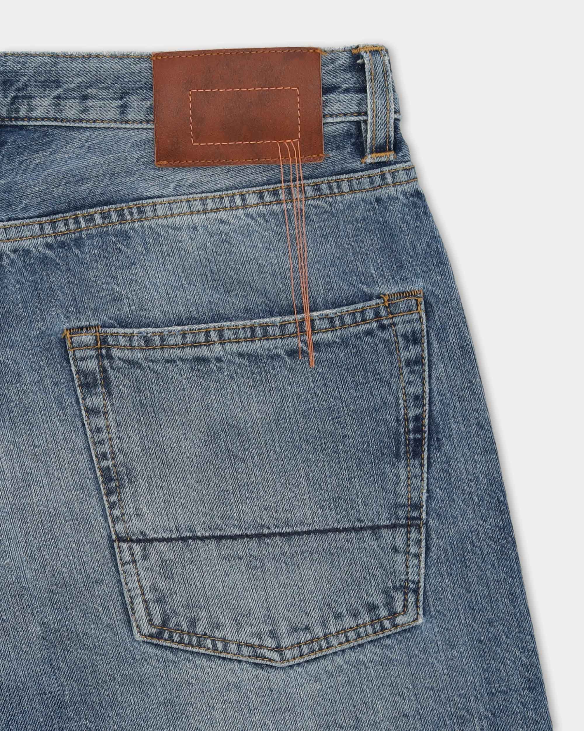 965 John Japan Denim Cimosato 5 Tasche Slim Fit Stone Wash - L33''