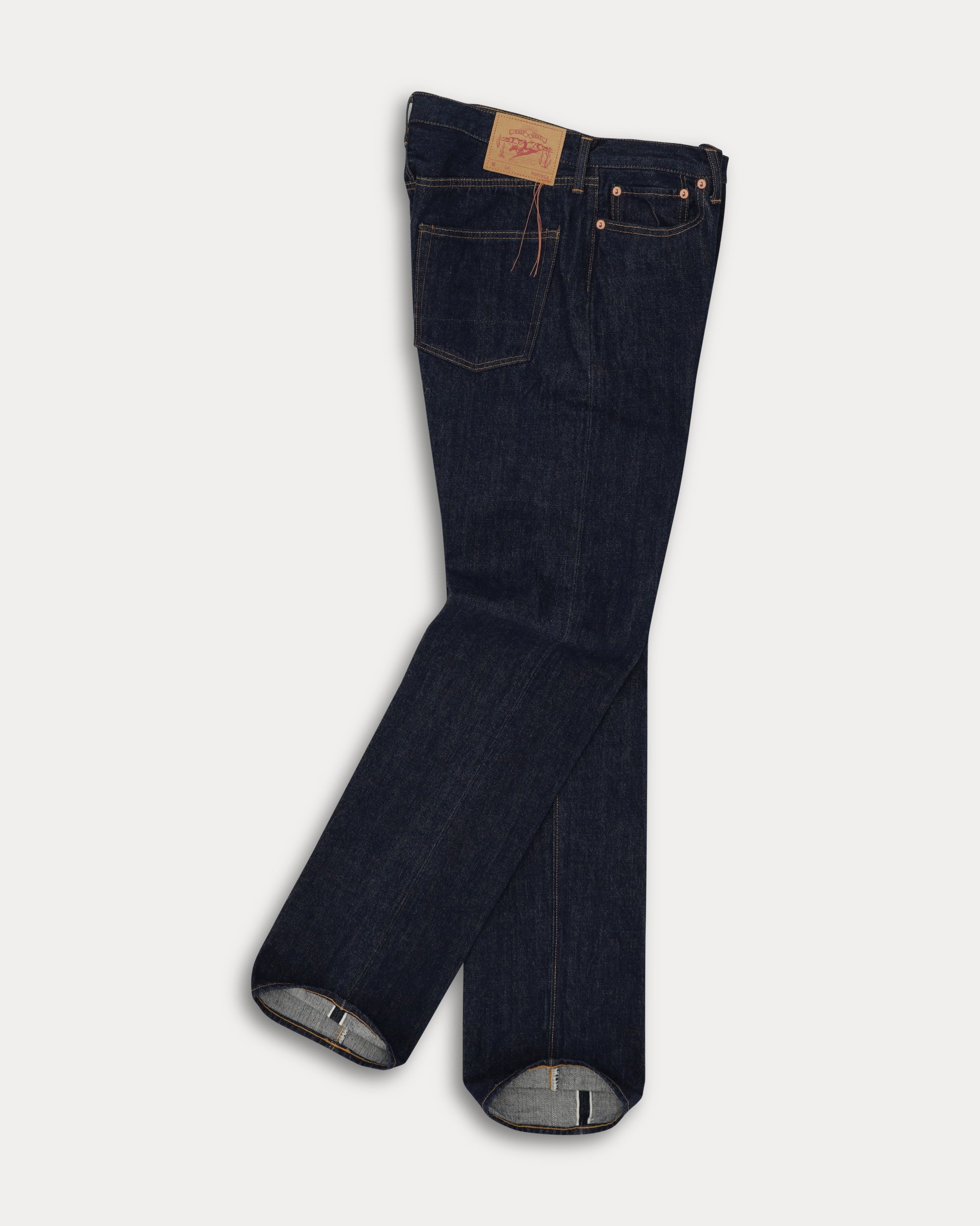 992 Johnny Japan Denim Cimosato Rinse Wash 5 Tasche a Vita Alta - L33''