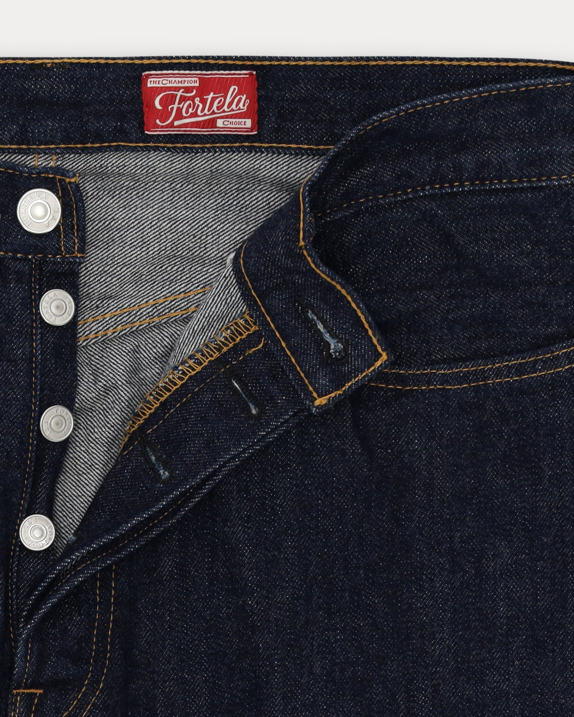 992 Johnny Japan Denim Cimosato Rinse Wash 5 Tasche a Vita Alta - L33''