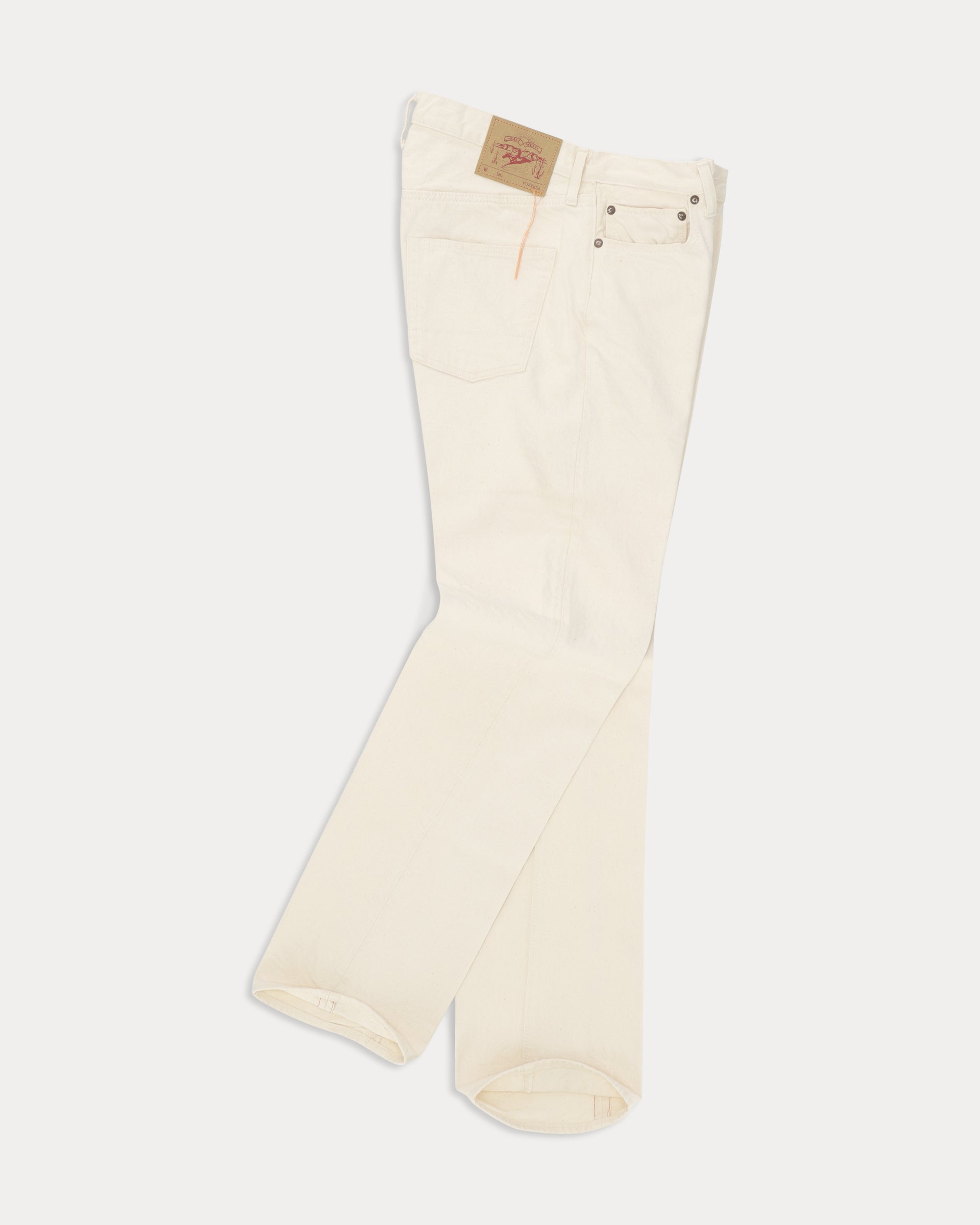992 Johnny Japan Denim Cimosato Ecrù 5 Tasche a Vita Alta - L33''