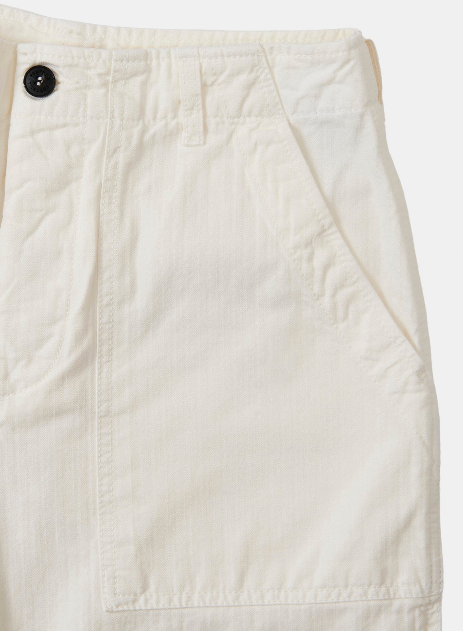 Jerryt Pantaloni Fatigue In Herringbone Di Cotone