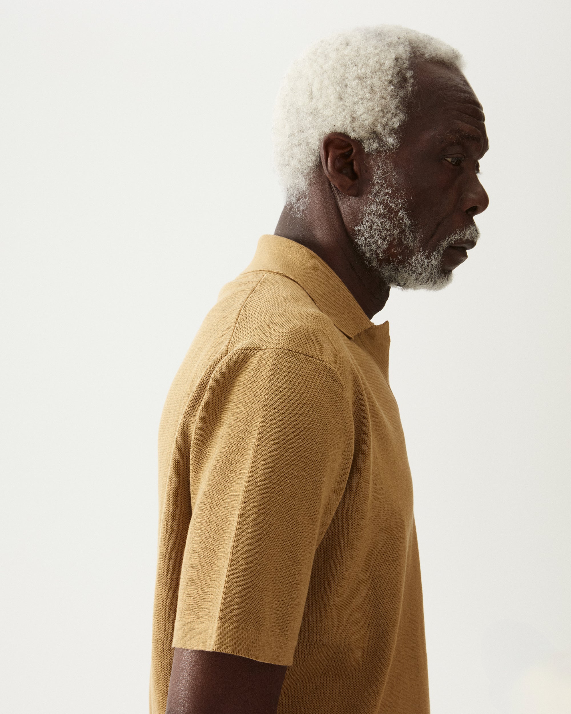 Adrien Cotton Knit V-Neck Polo