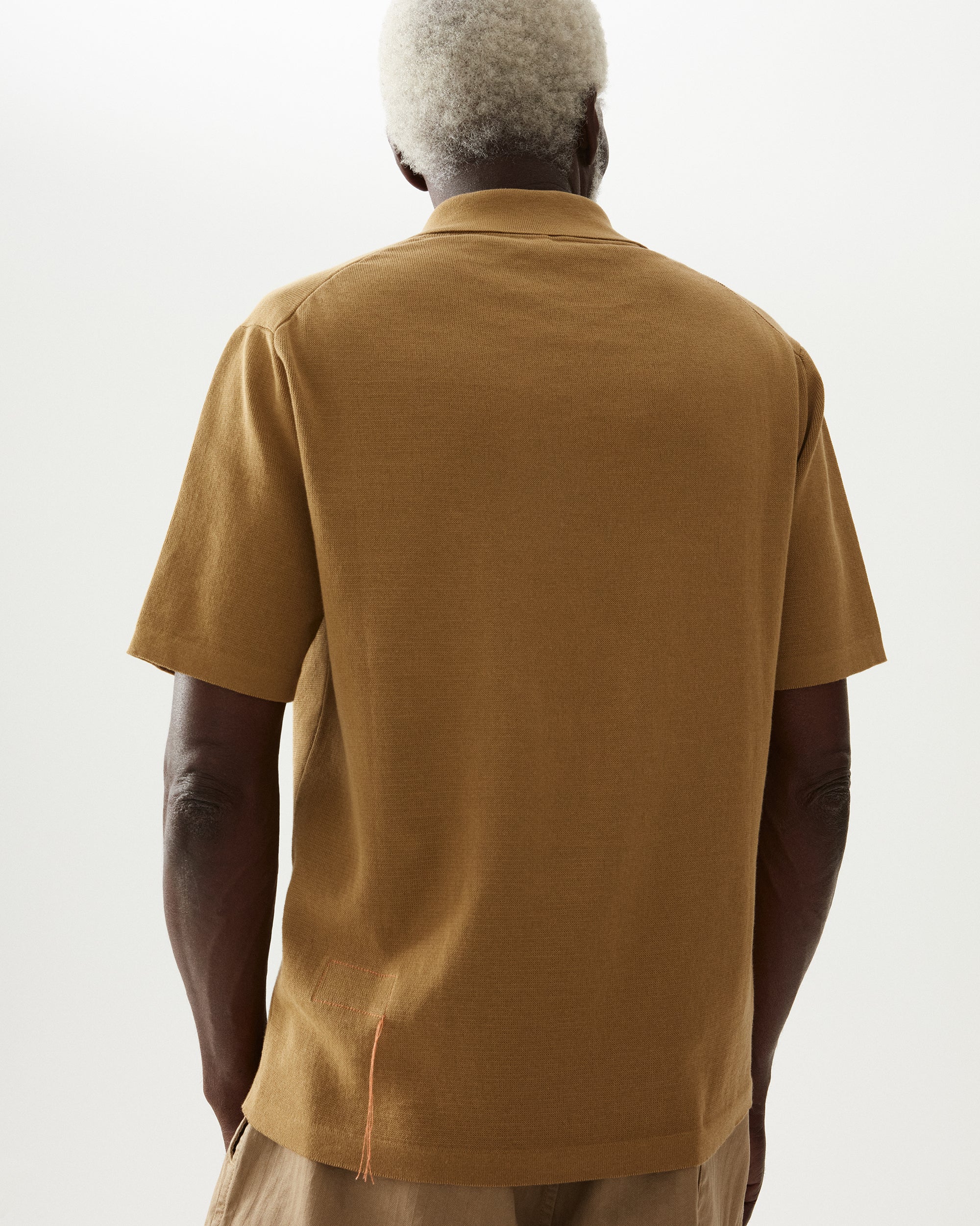 Adrien Cotton Knit V-Neck Polo