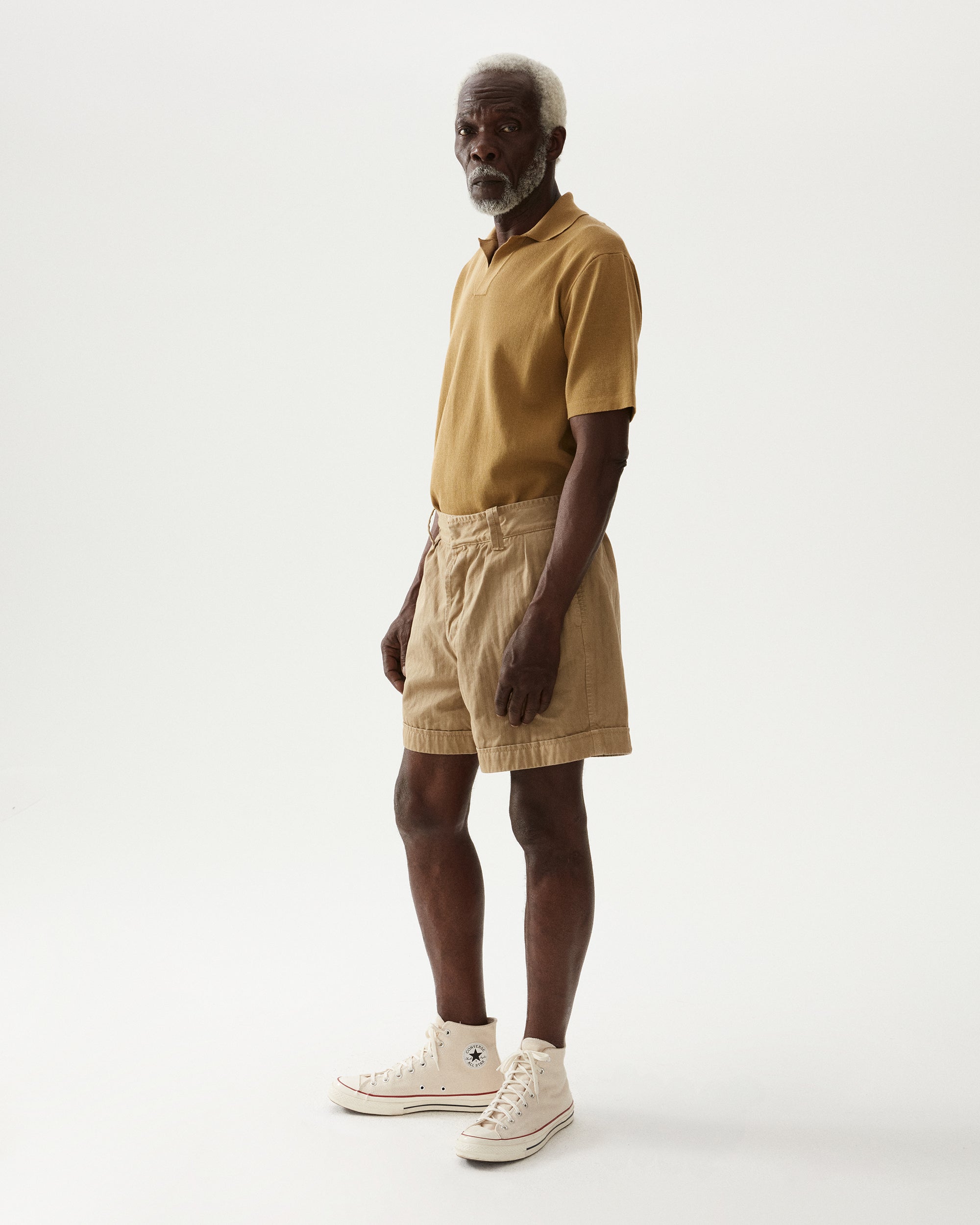 Adrien Cotton Knit V-Neck Polo