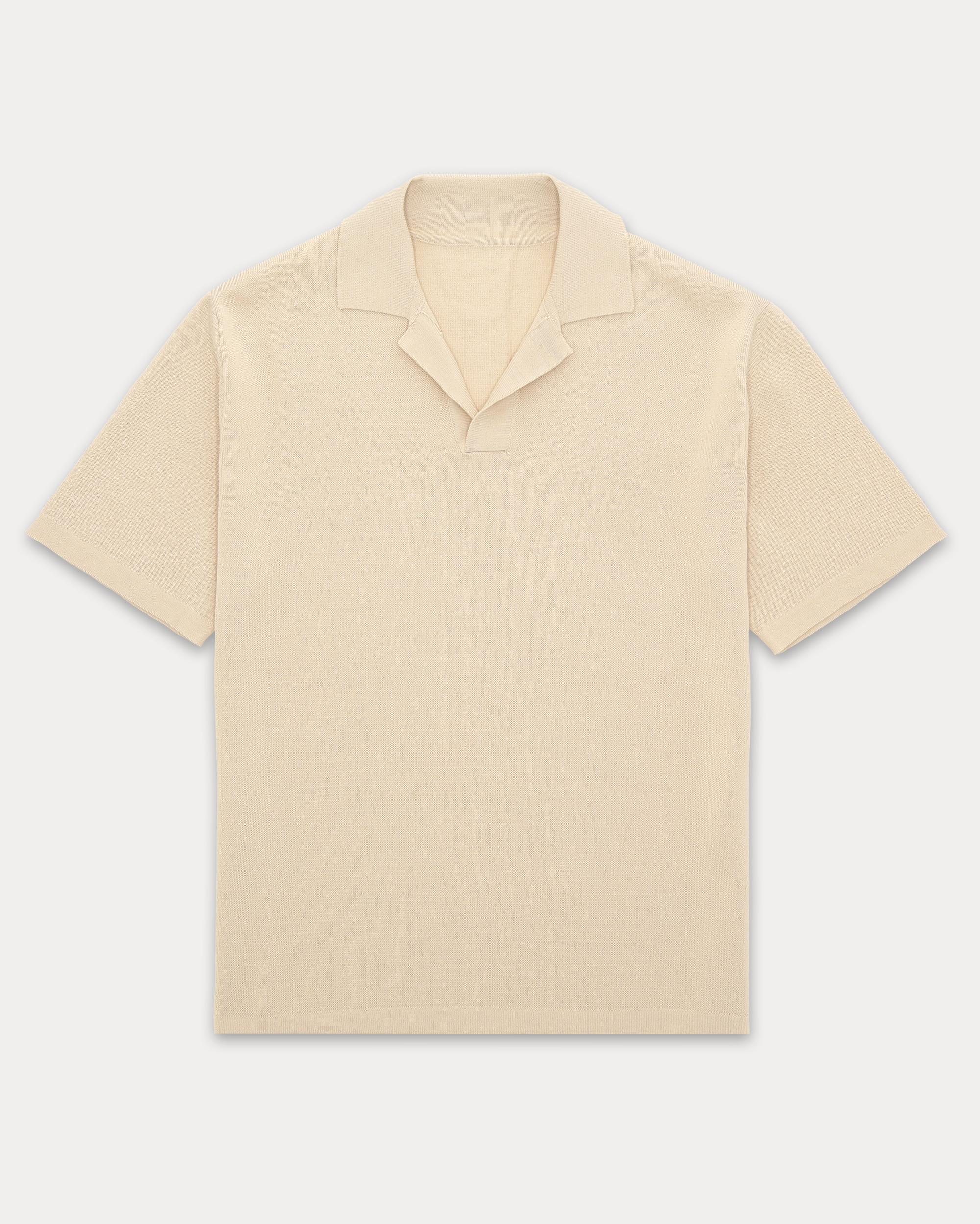 Adrien Cotton Knit V-Neck Polo