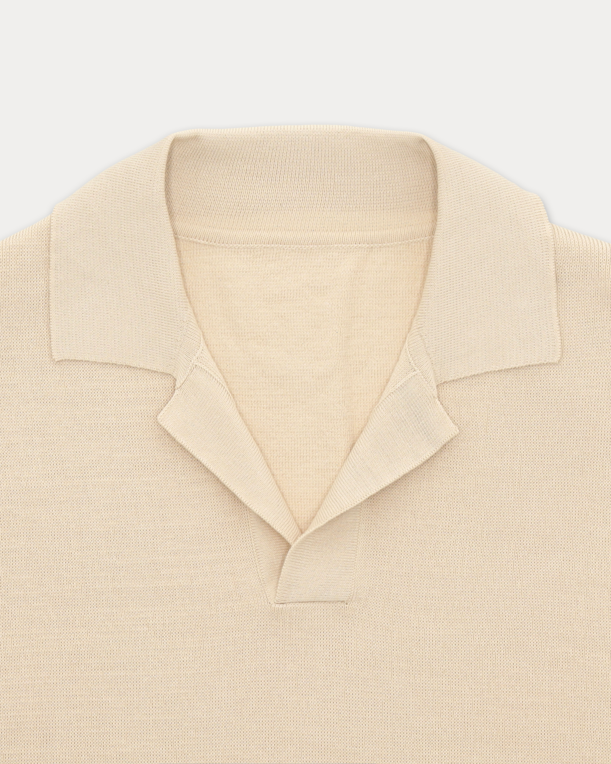 Adrien Cotton Knit V-Neck Polo