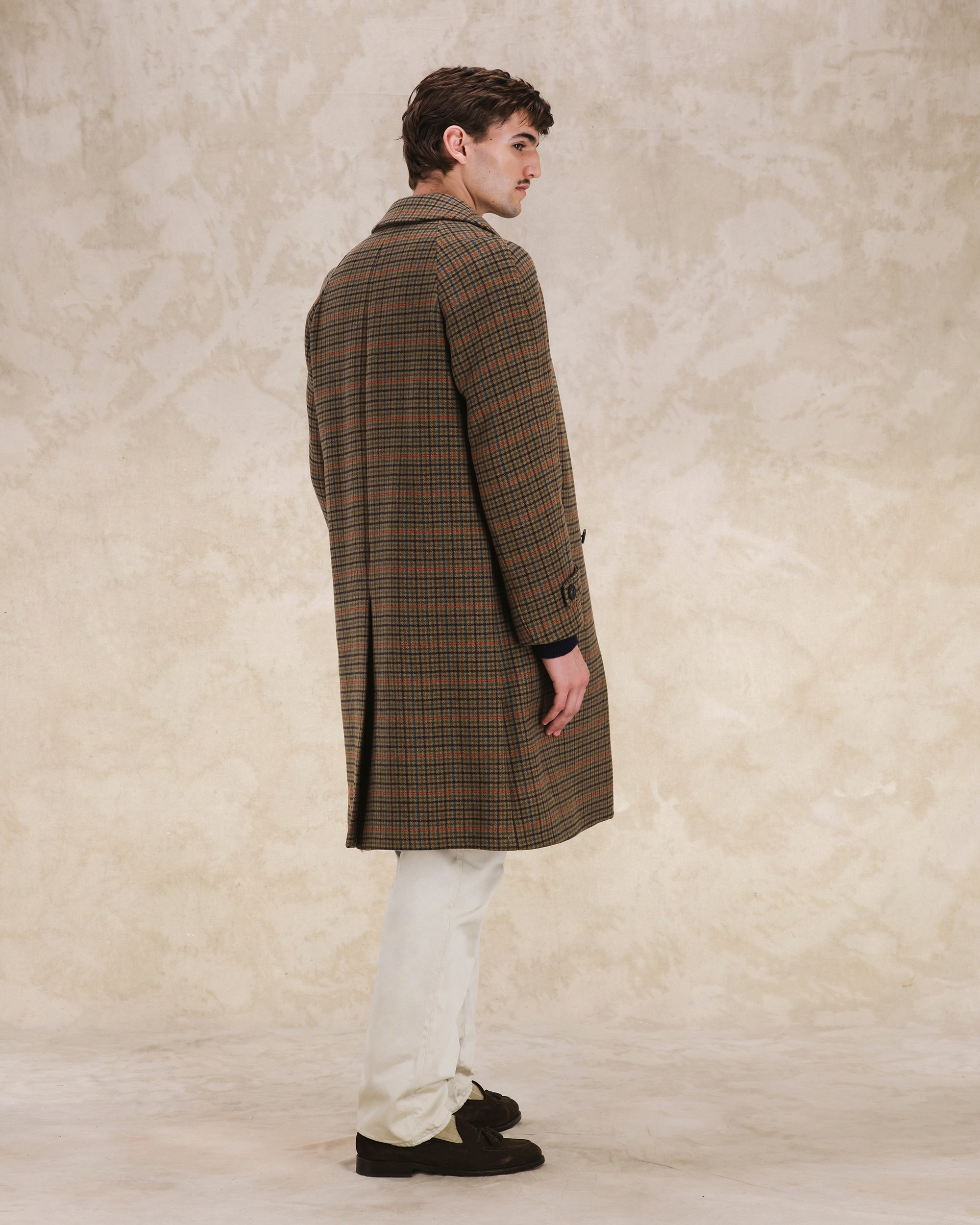 Alessandro Cappotto Monopetto In Misto Lana a Quadri