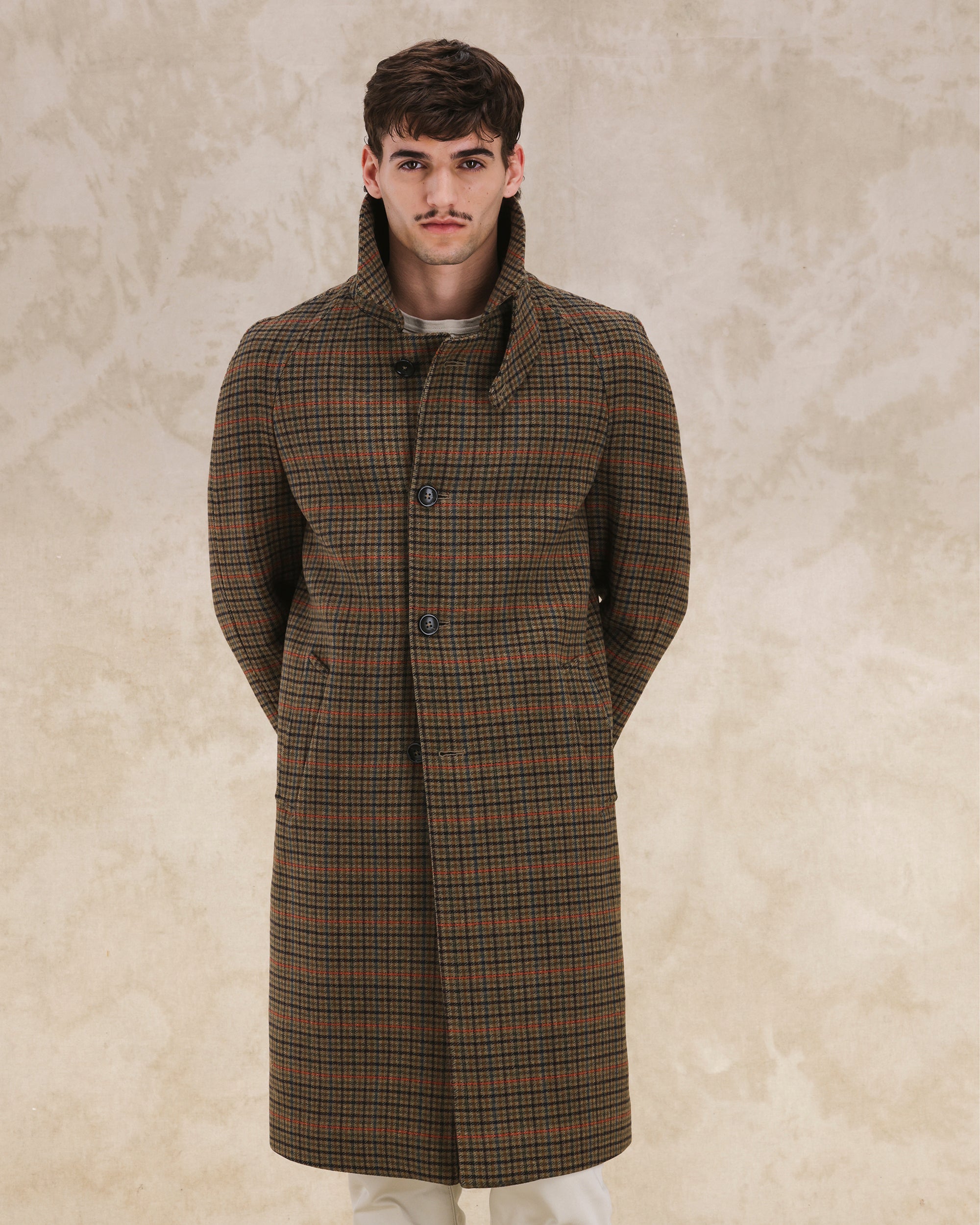 Alessandro Cappotto Monopetto In Misto Lana a Quadri