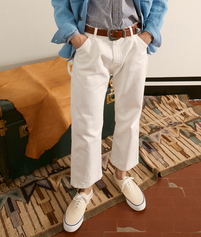 Allen Pantaloni "Workwear" in Twill di Cotone