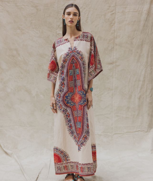 Amira Abito in Cotone con Stampa