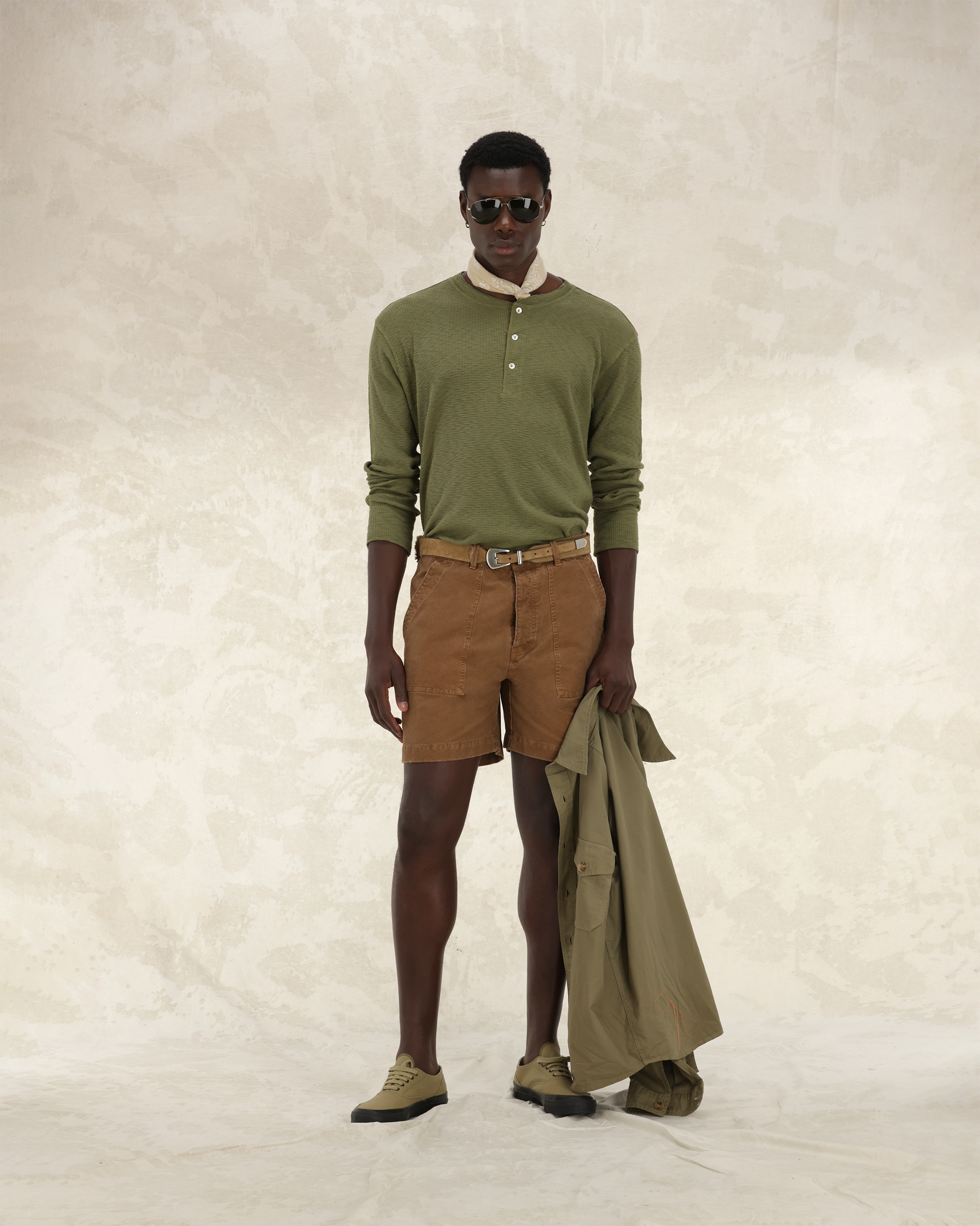 Amish Knit Henley Waffle