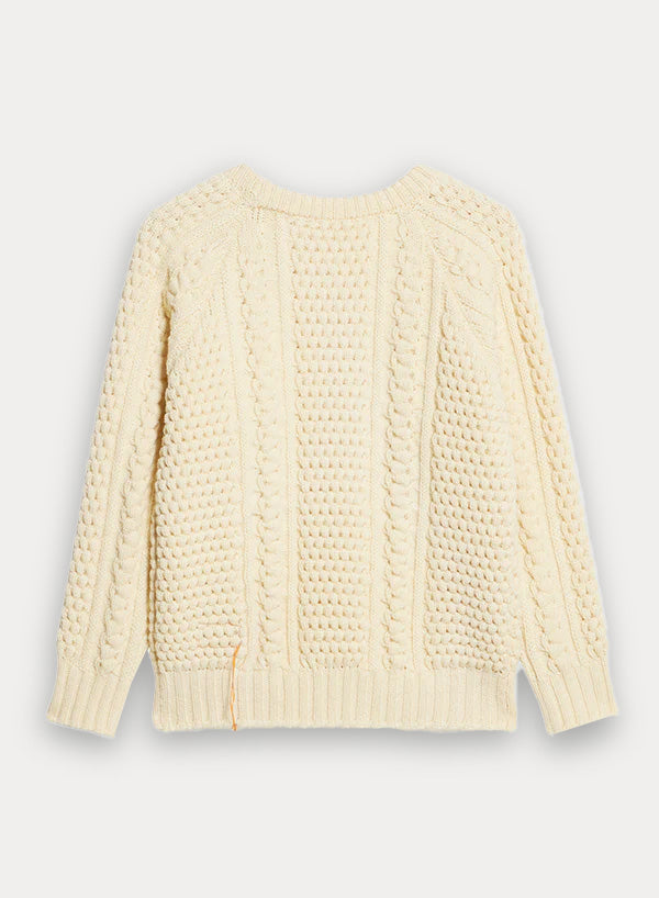 Aston Cable Knit Wool Crew Neck Sweater