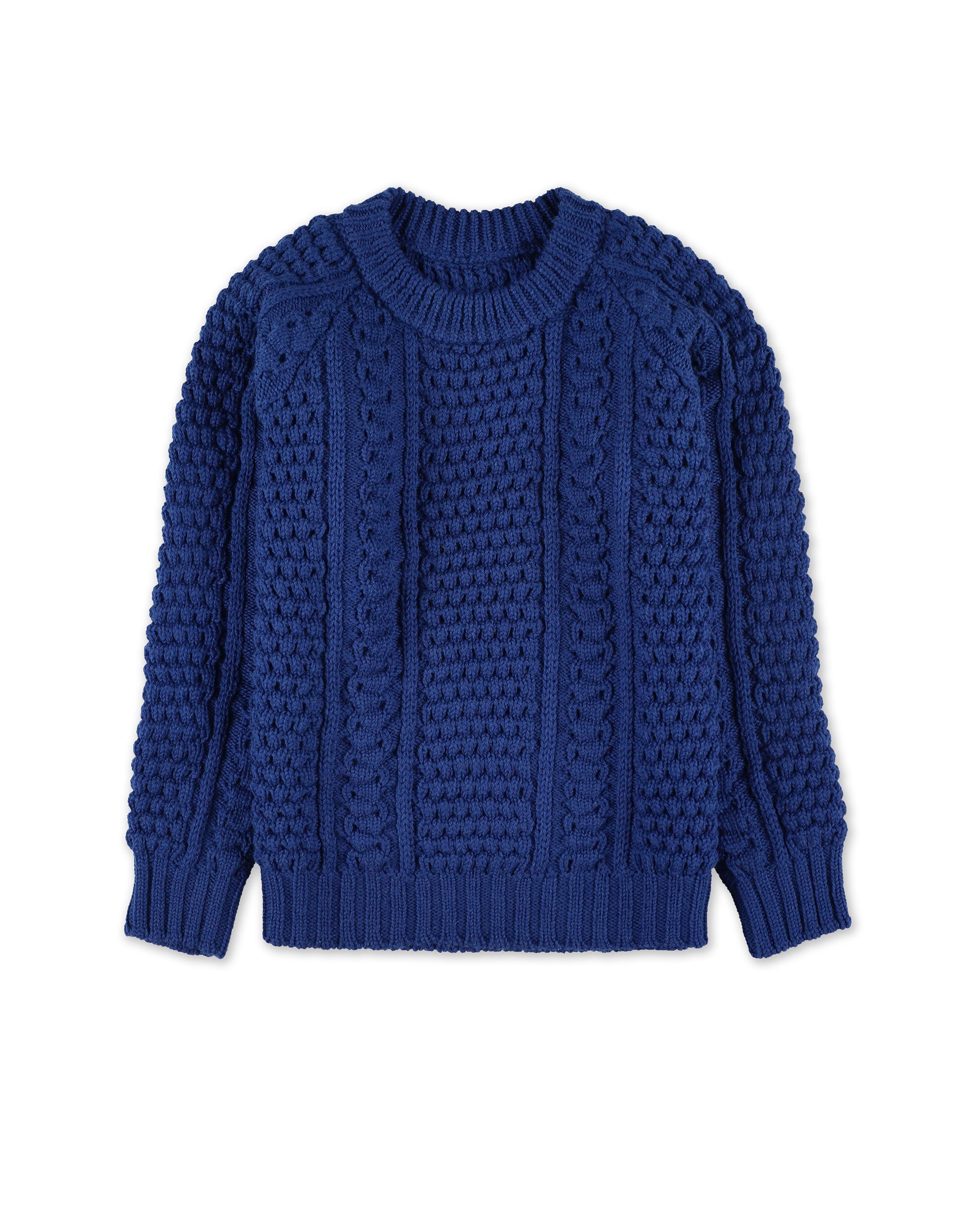 Aston Cable Knit Wool Crewneck Sweater