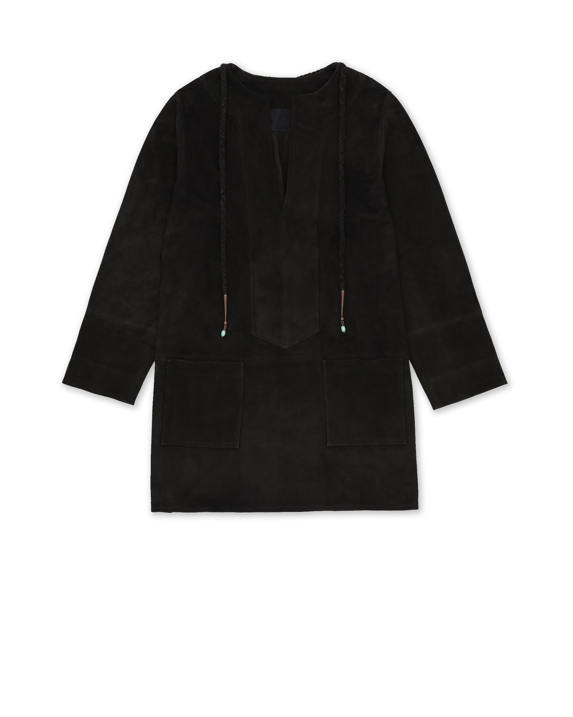 Athena Abito Corto In Pelle Scamosciata