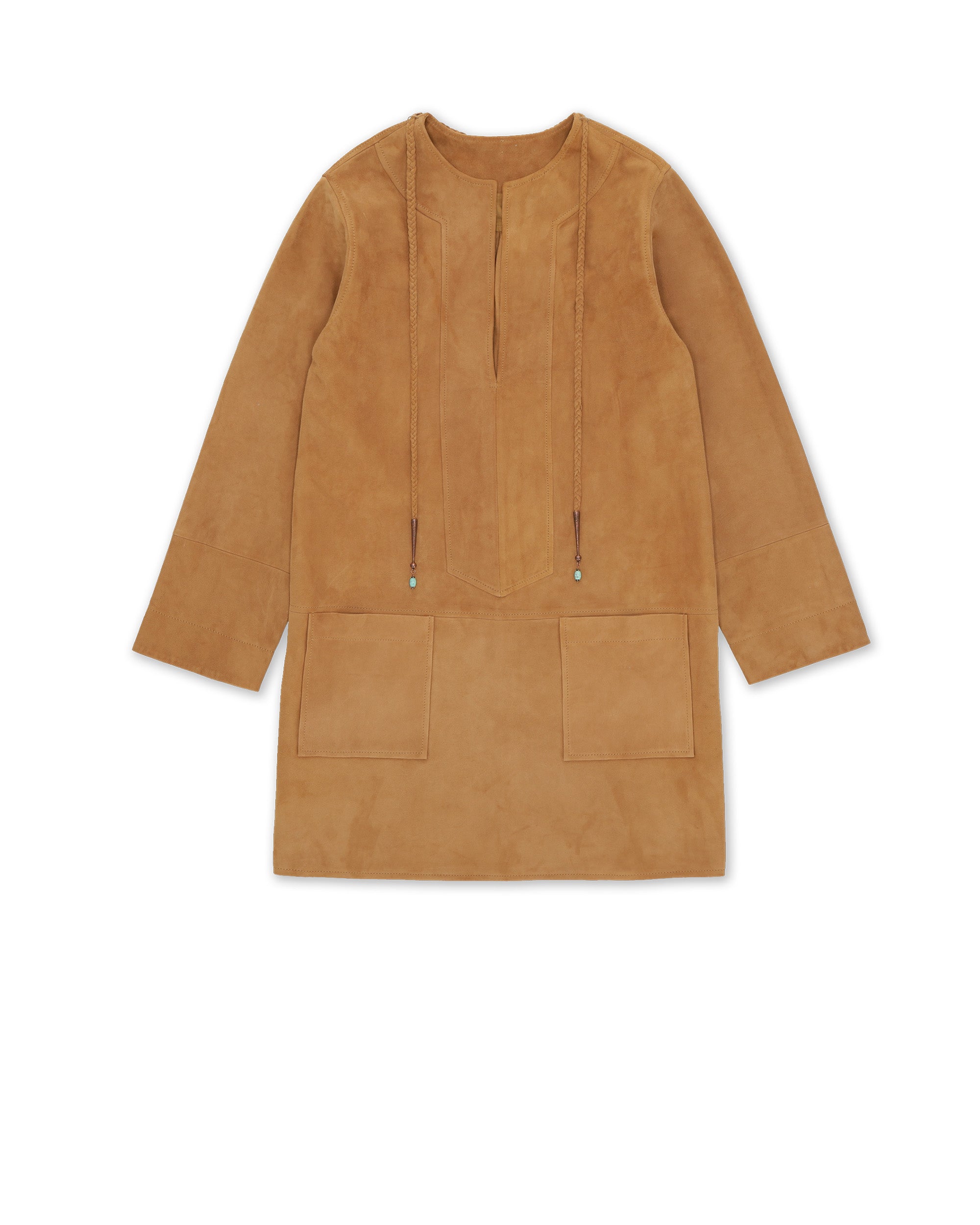 Athena Abito Corto In Pelle Scamosciata