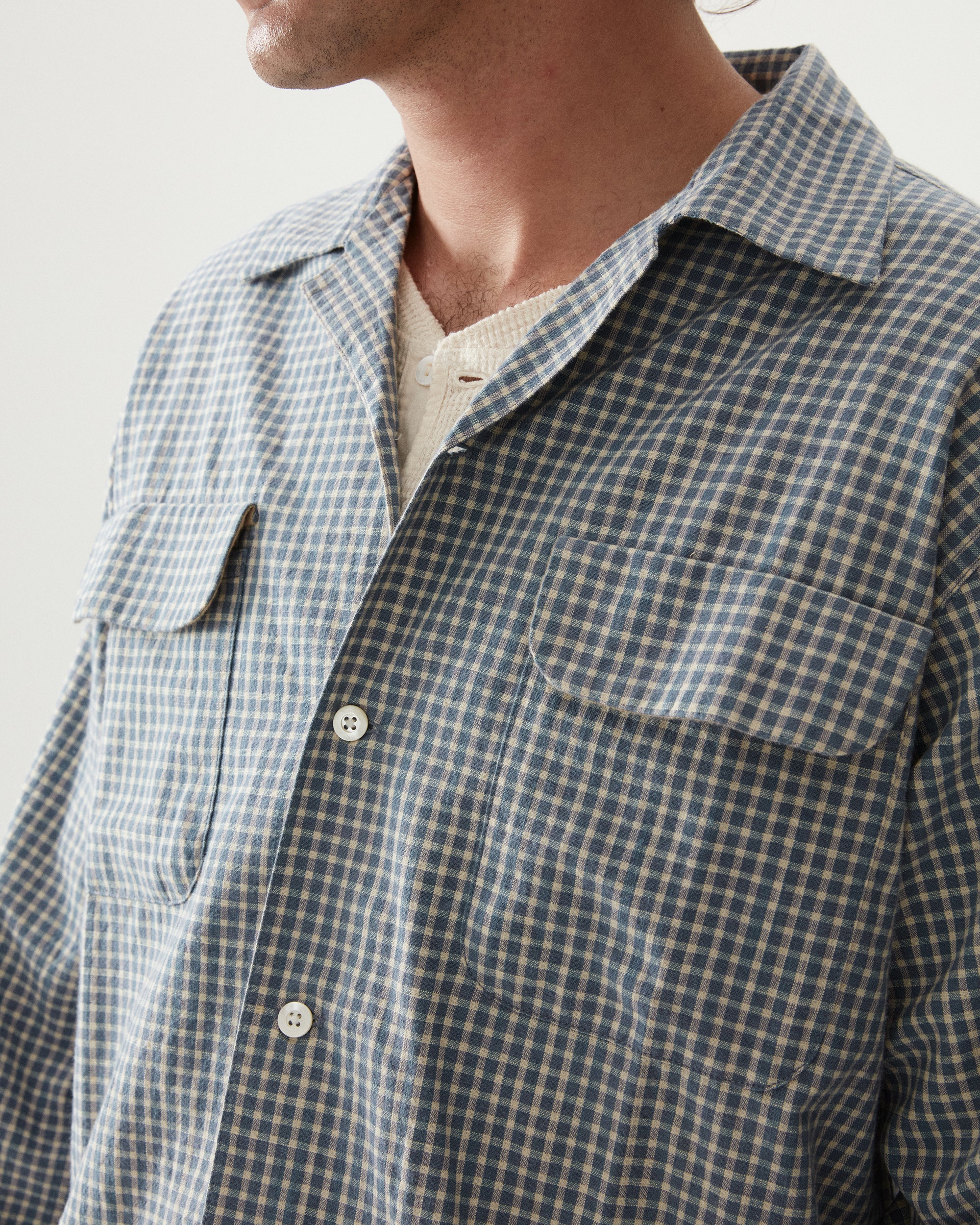 Baker Gingham Cotton Bowling Shirt