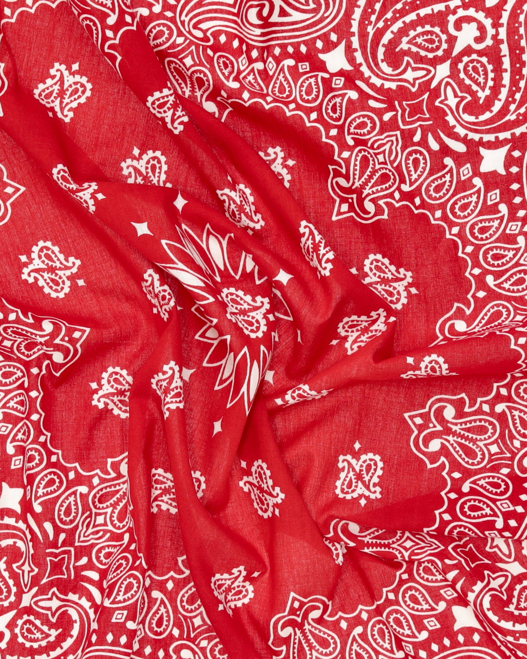 Bandana In Cotone con Stampa "Paisley"