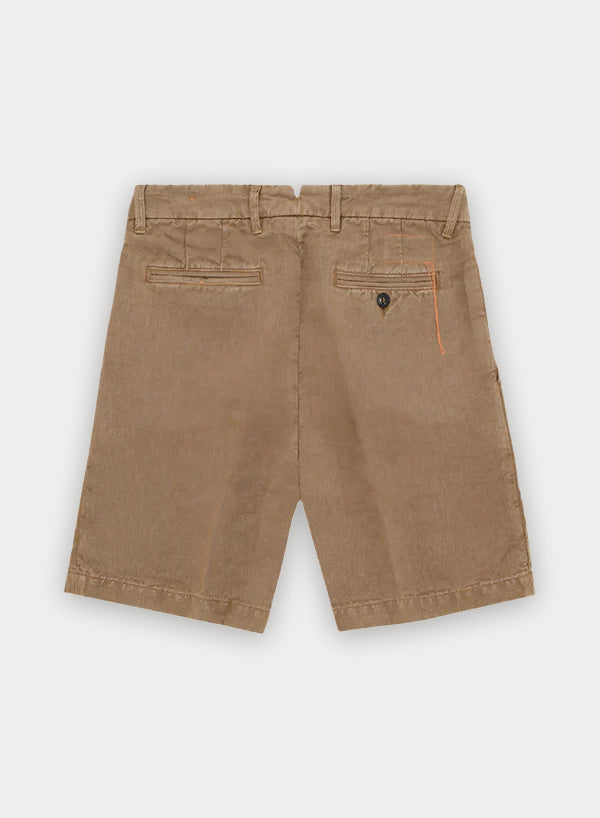 Beachshort Bermuda In Lino Con Pences