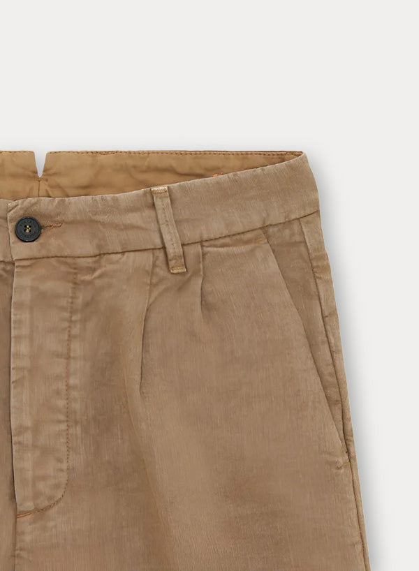 Beachshort Linen Bermuda Shorts With Pleats