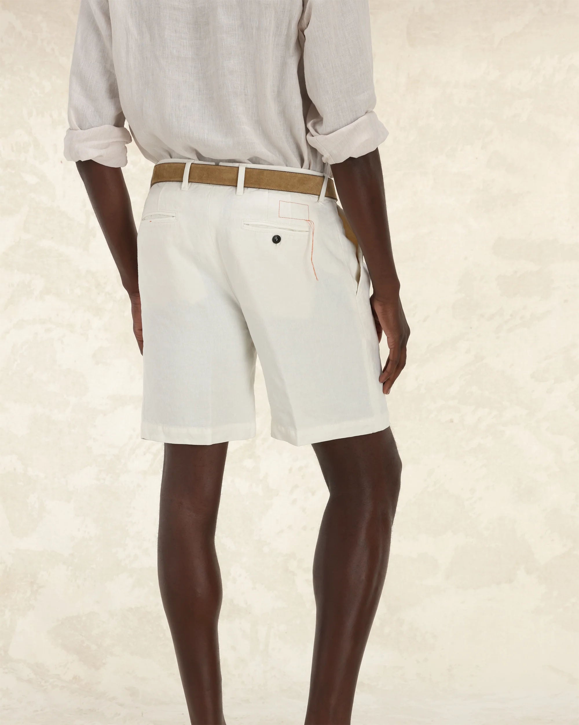 Beachshort Linen Bermuda Shorts With Pleats