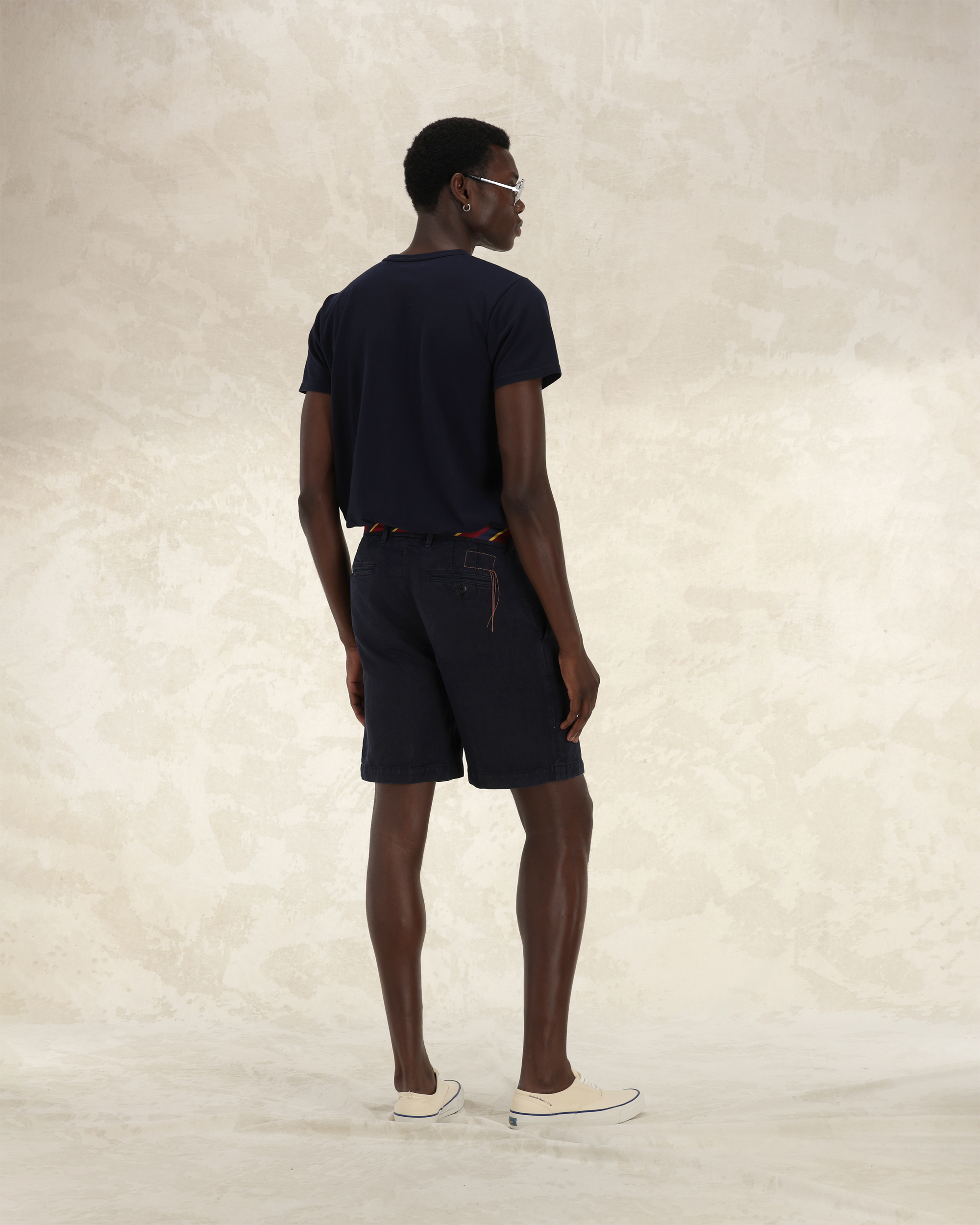 Beachshort Bermuda In Lino Con Pences